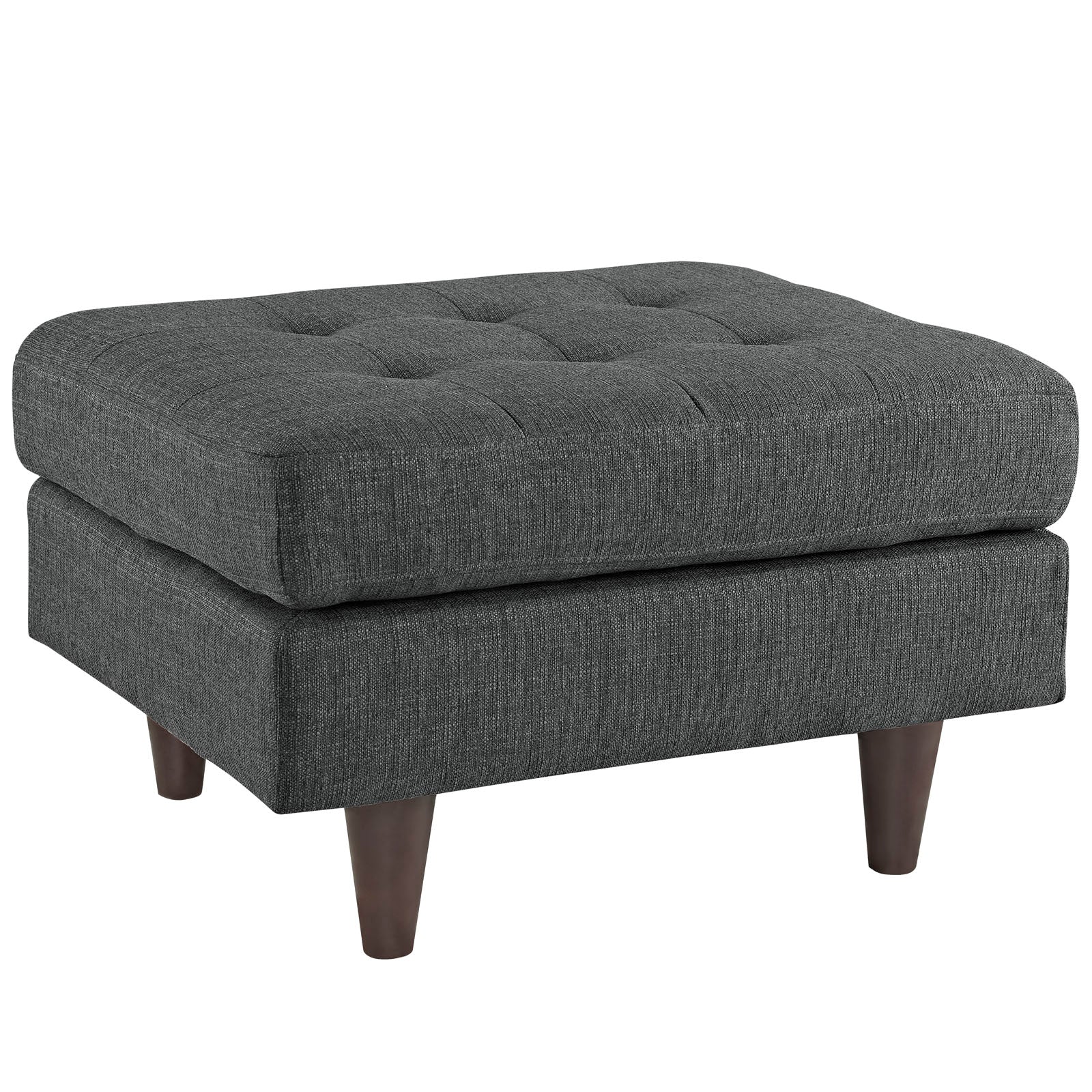 Modway Ottomans & Stools - Empress Upholstered Fabric Ottoman Gray