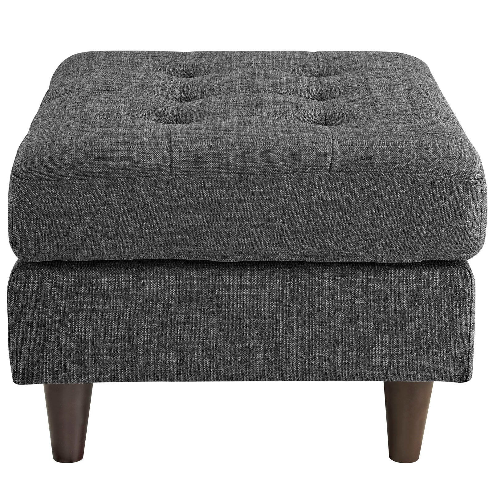 Modway Ottomans & Stools - Empress Upholstered Fabric Ottoman Gray