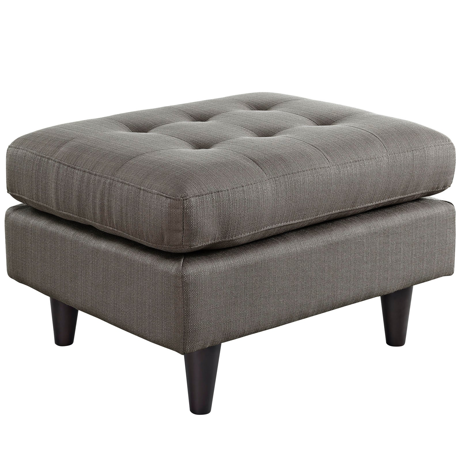 Modway Ottomans & Stools - Empress Upholstered Fabric Ottoman Granite