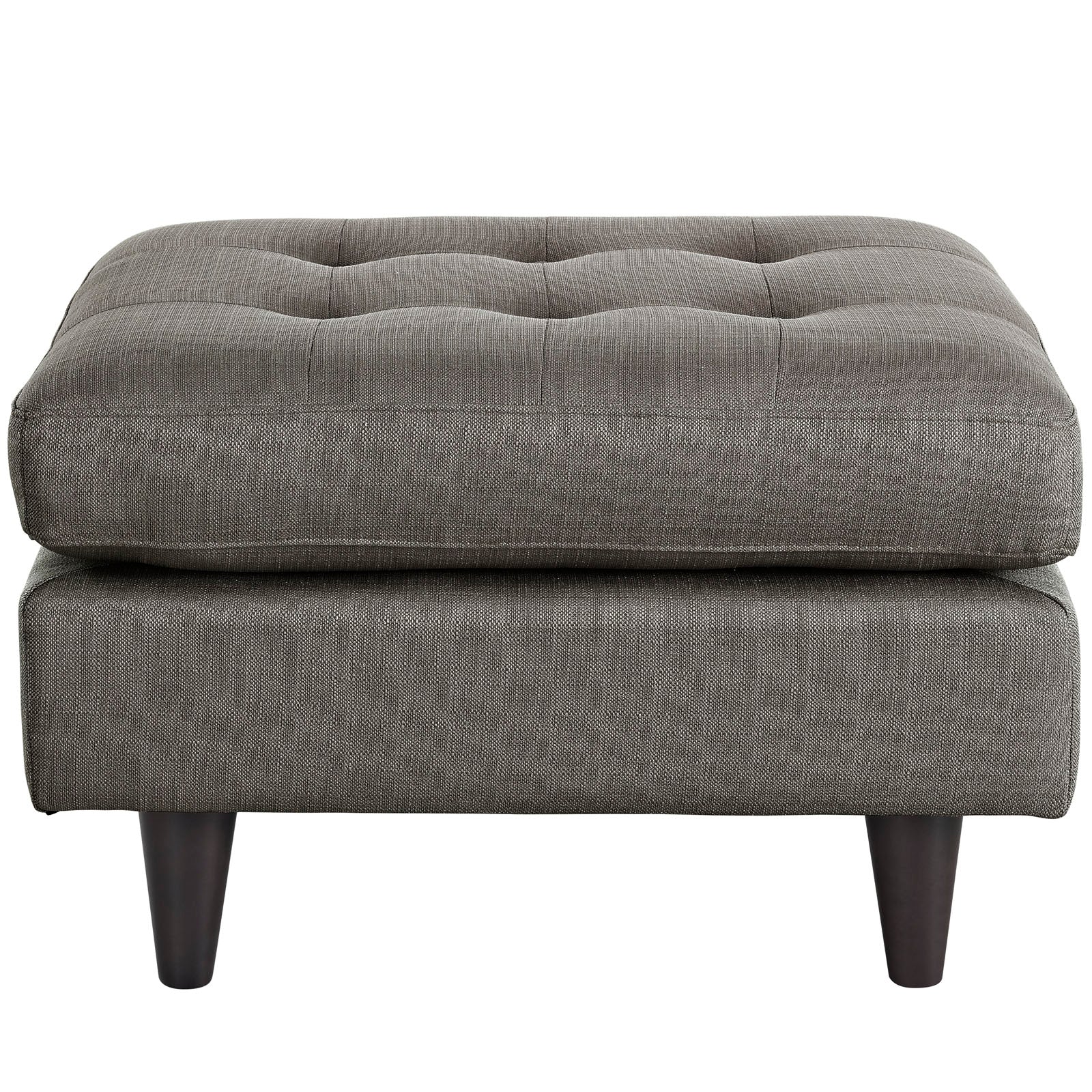 Modway Ottomans & Stools - Empress Upholstered Fabric Ottoman Granite