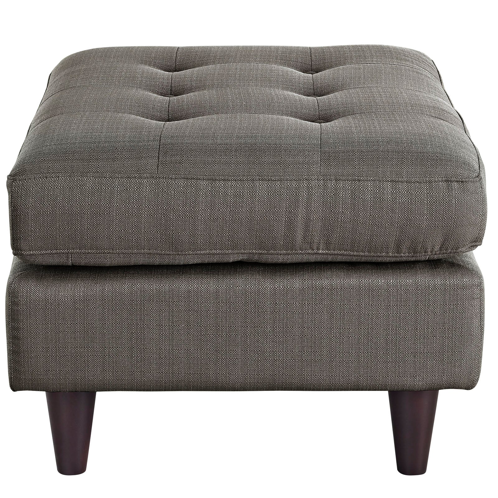 Modway Ottomans & Stools - Empress Upholstered Fabric Ottoman Granite