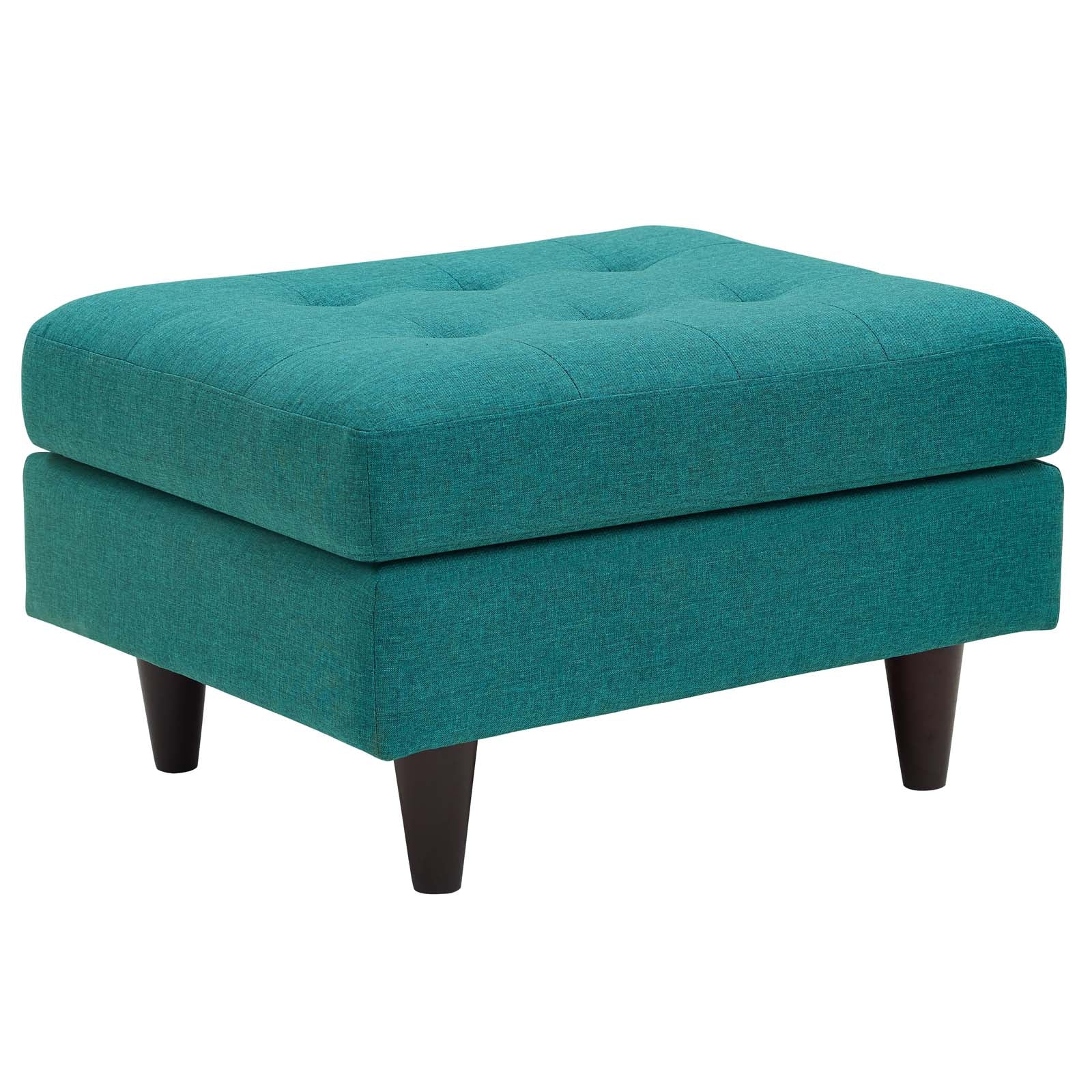 Modway Ottomans & Stools - Empress Fabric Ottoman Teal