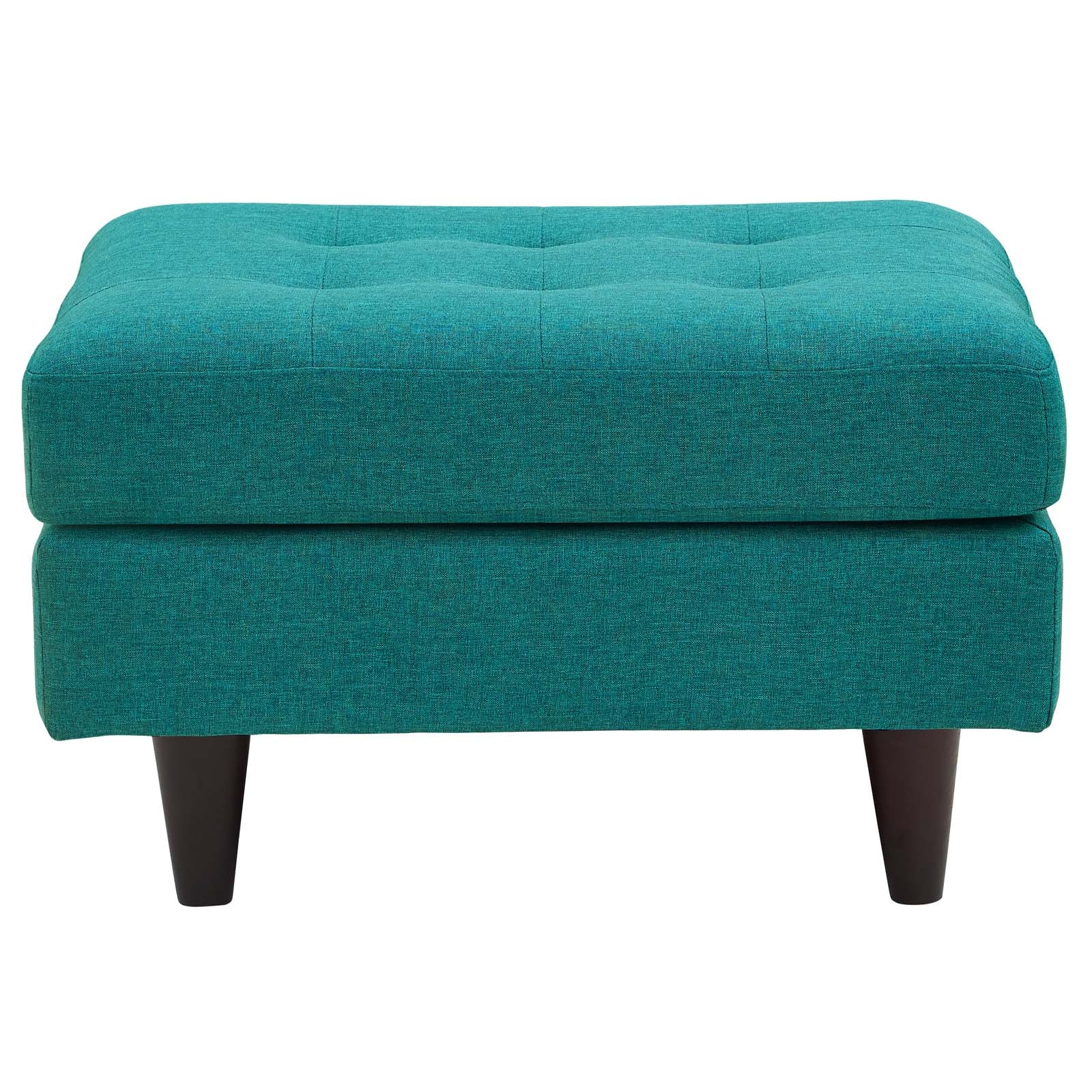 Modway Ottomans & Stools - Empress Fabric Ottoman Teal