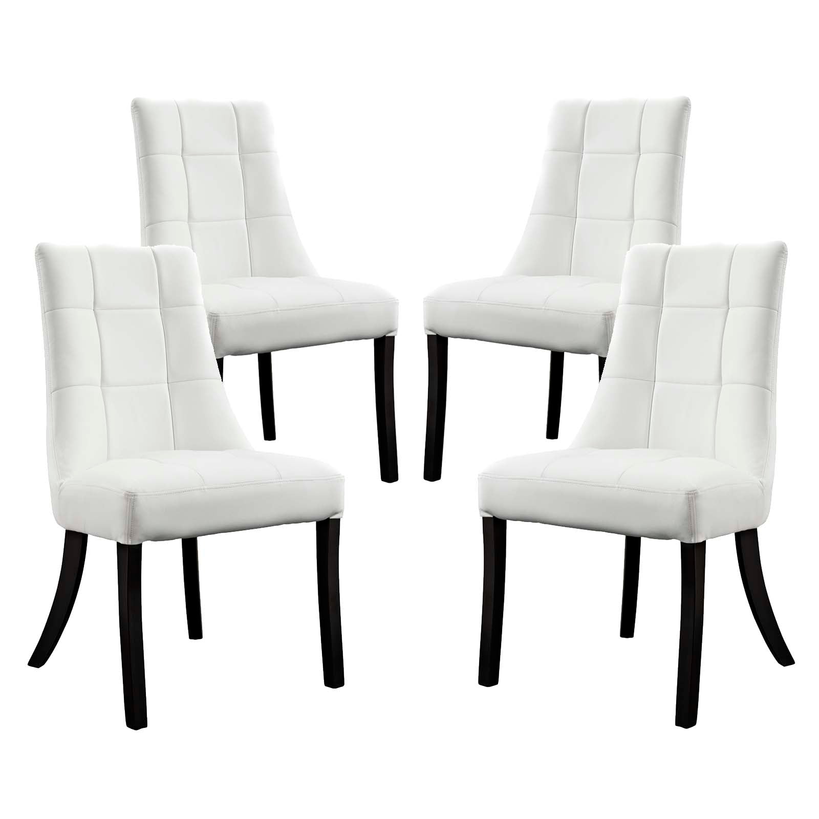 Modway Dining Chairs - Noblesse Dining Chair Vinyl ( Set of 4 ) White