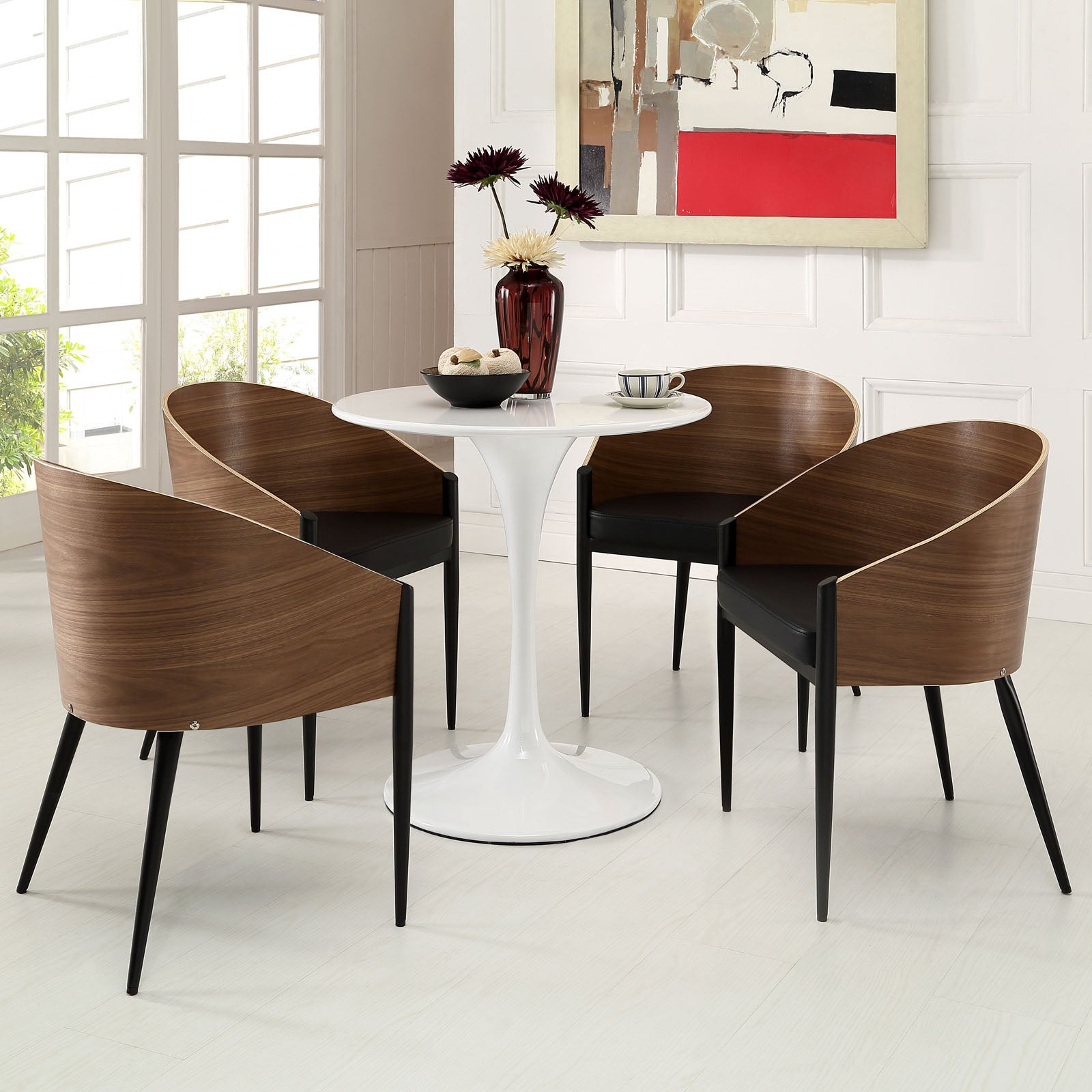 Modway Dining Chairs - Cooper Dining Chair Walnut (Set Of 4)