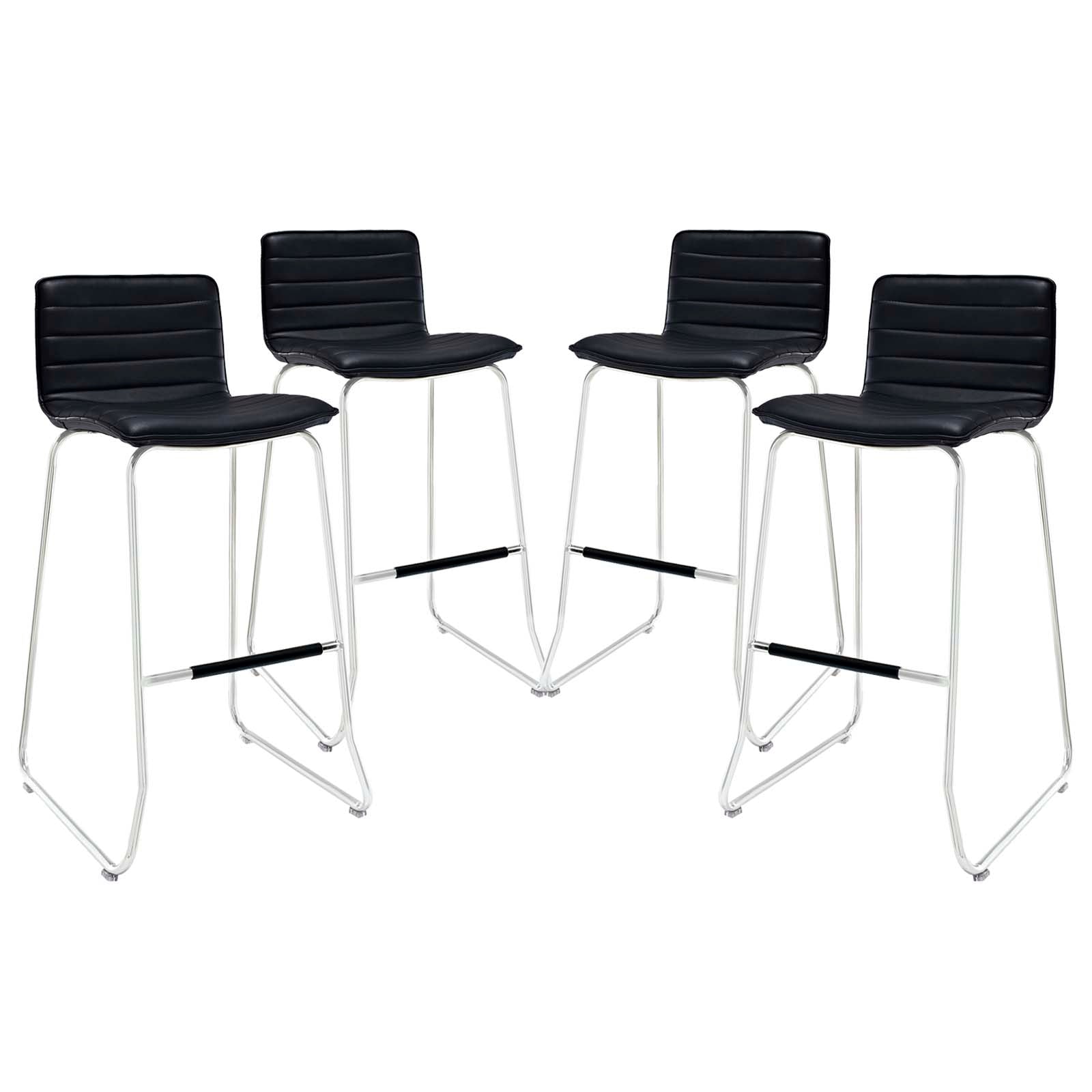 Modway Barstools - Dive Bar Stool Black (Set of 4)