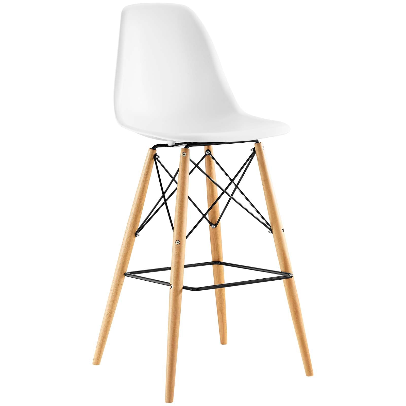 Modway Barstools - Pyramid Bar Stool White