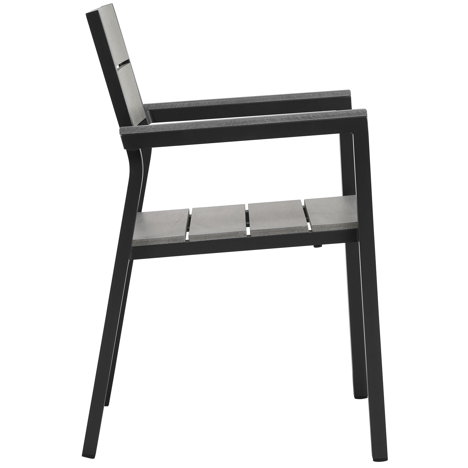 Modway Outdoor Dining Chairs - Maine Dining Armchair Outdoor Patio Brown & Gray (Set of 2)