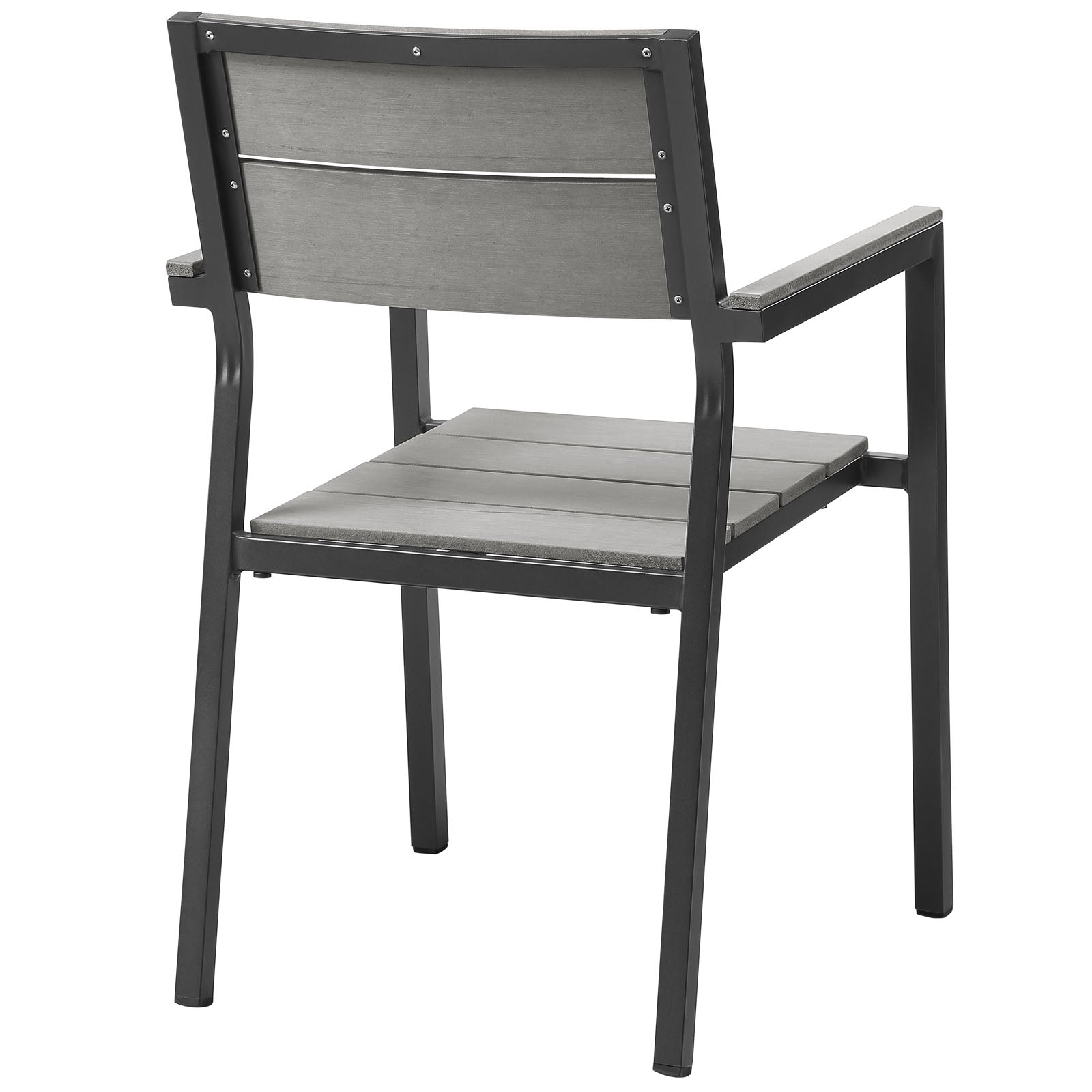 Modway Outdoor Dining Chairs - Maine Dining Armchair Outdoor Patio Brown & Gray (Set of 2)