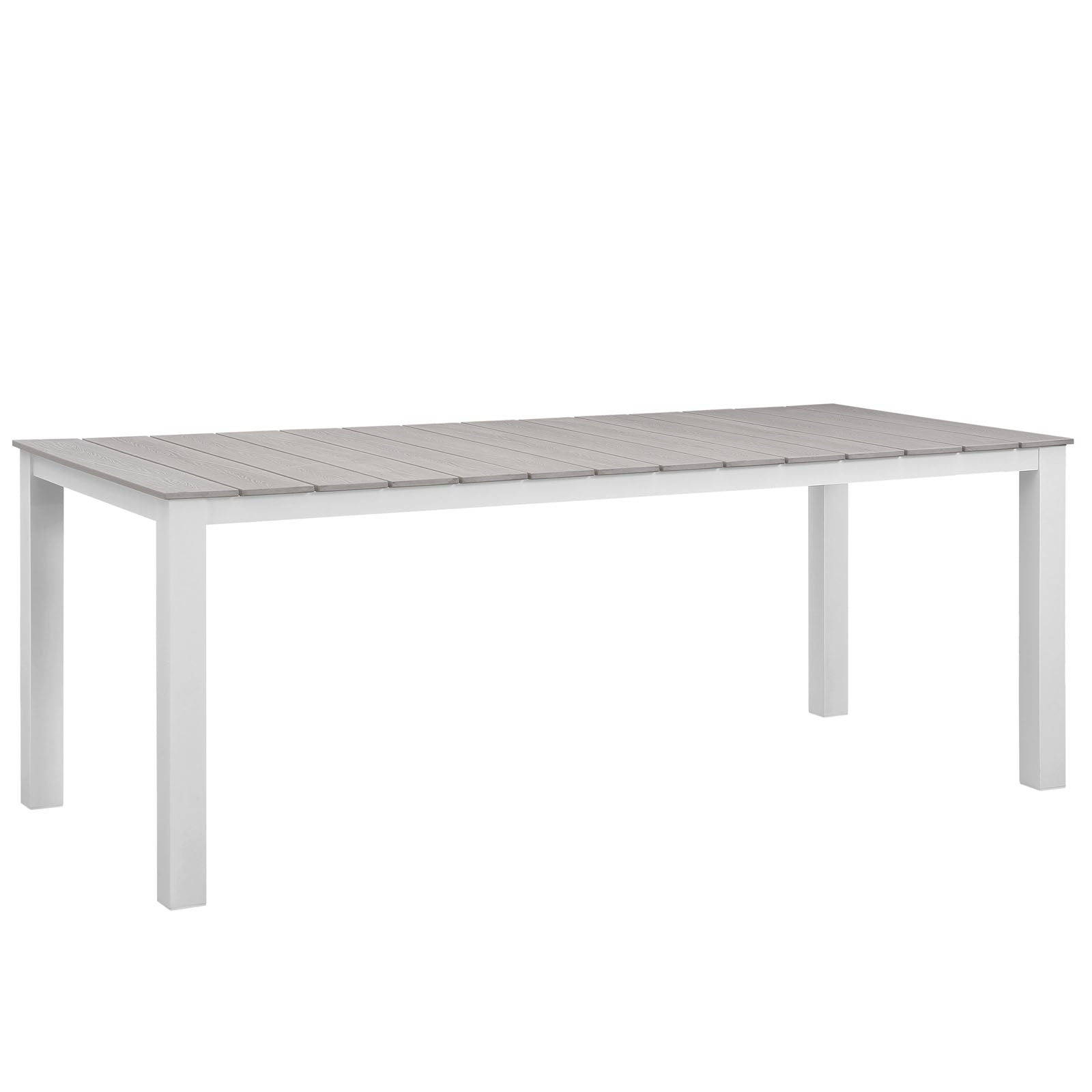 Modway Outdoor Dining Sets - Junction 7 Piece Outdoor Patio Dining Set Gray White