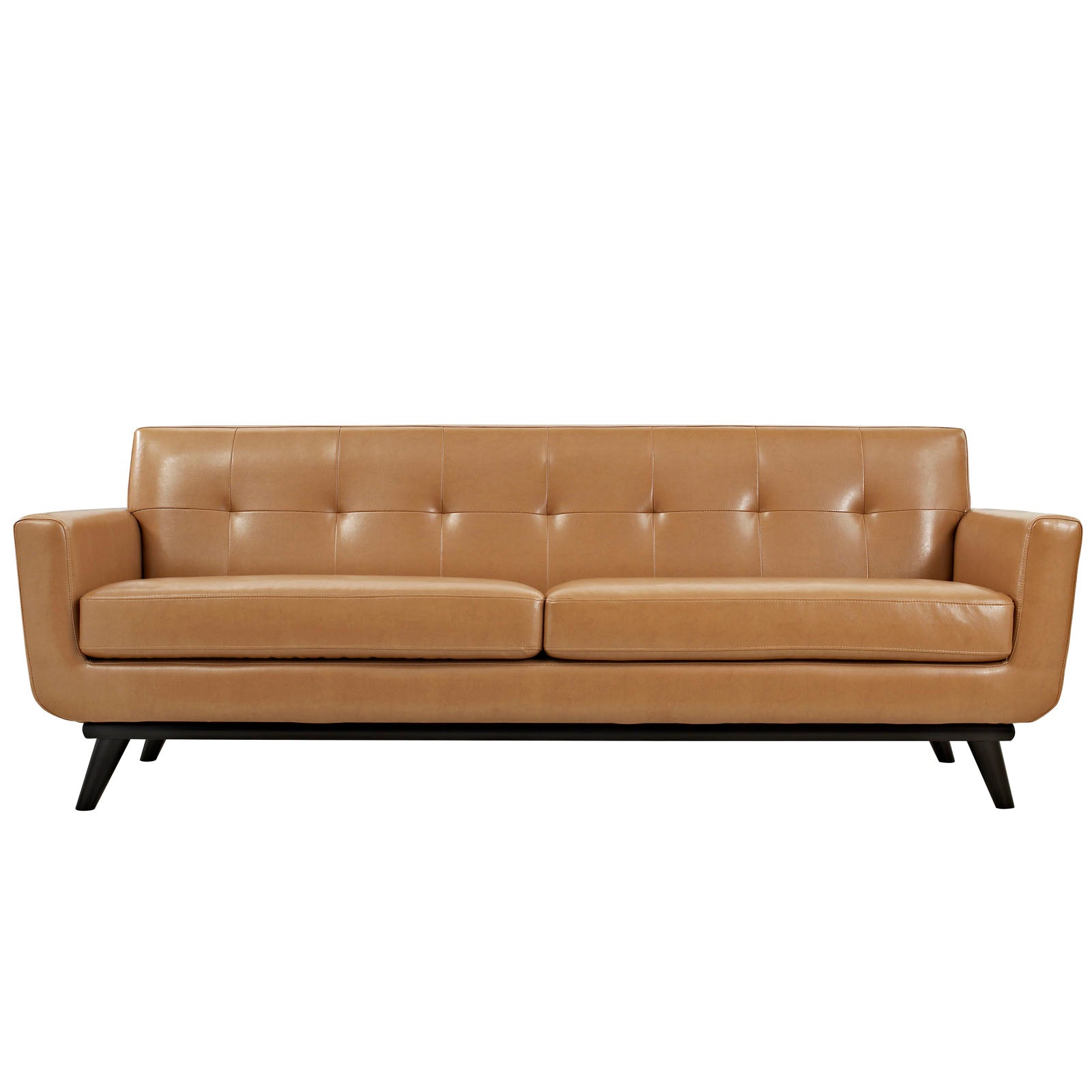Modway Living Room Sets - Engage 3 Piece Leather Living Room Set Tan