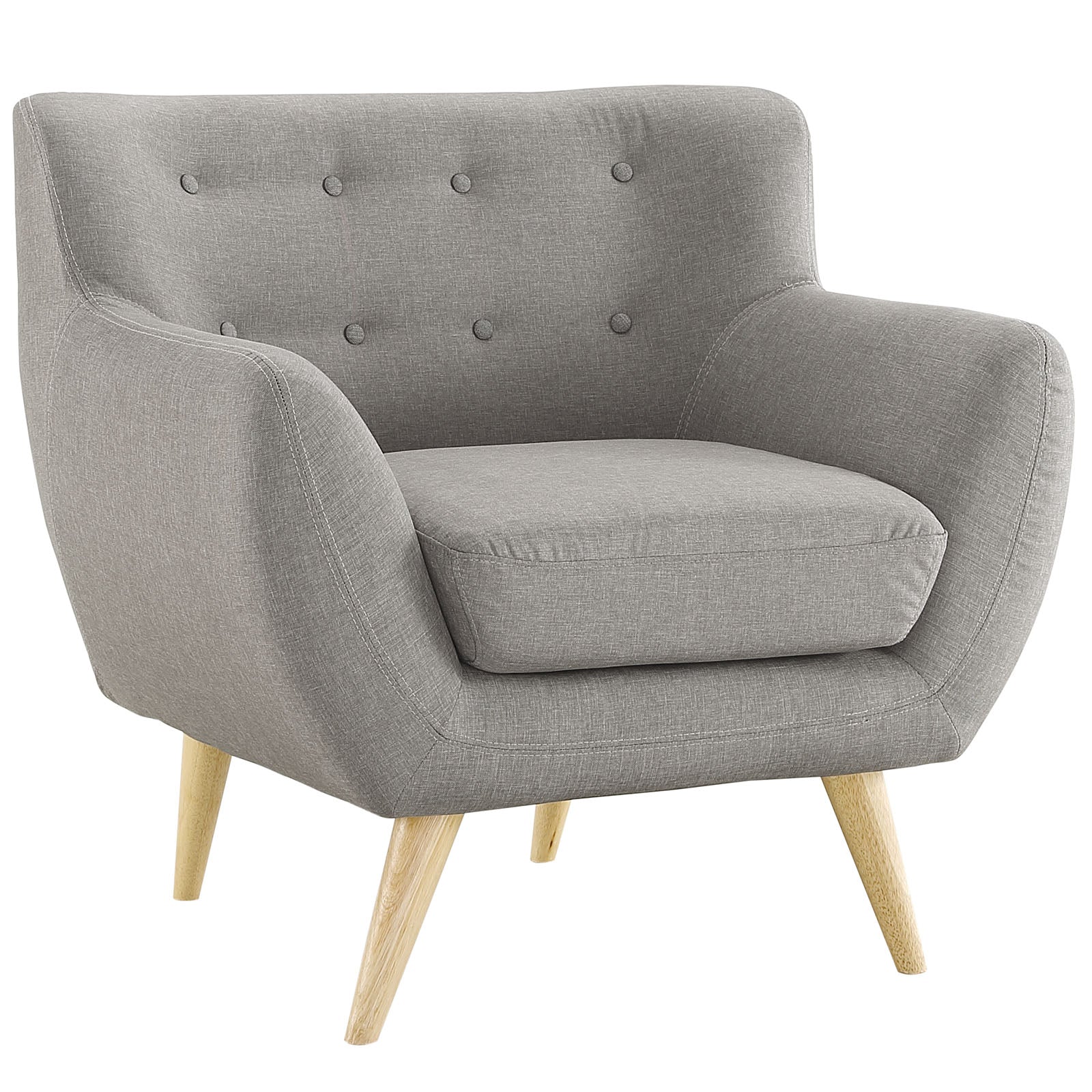 Modway Living Room Sets - Remark 2 Piece Living Room Set Light Gray Loveseat