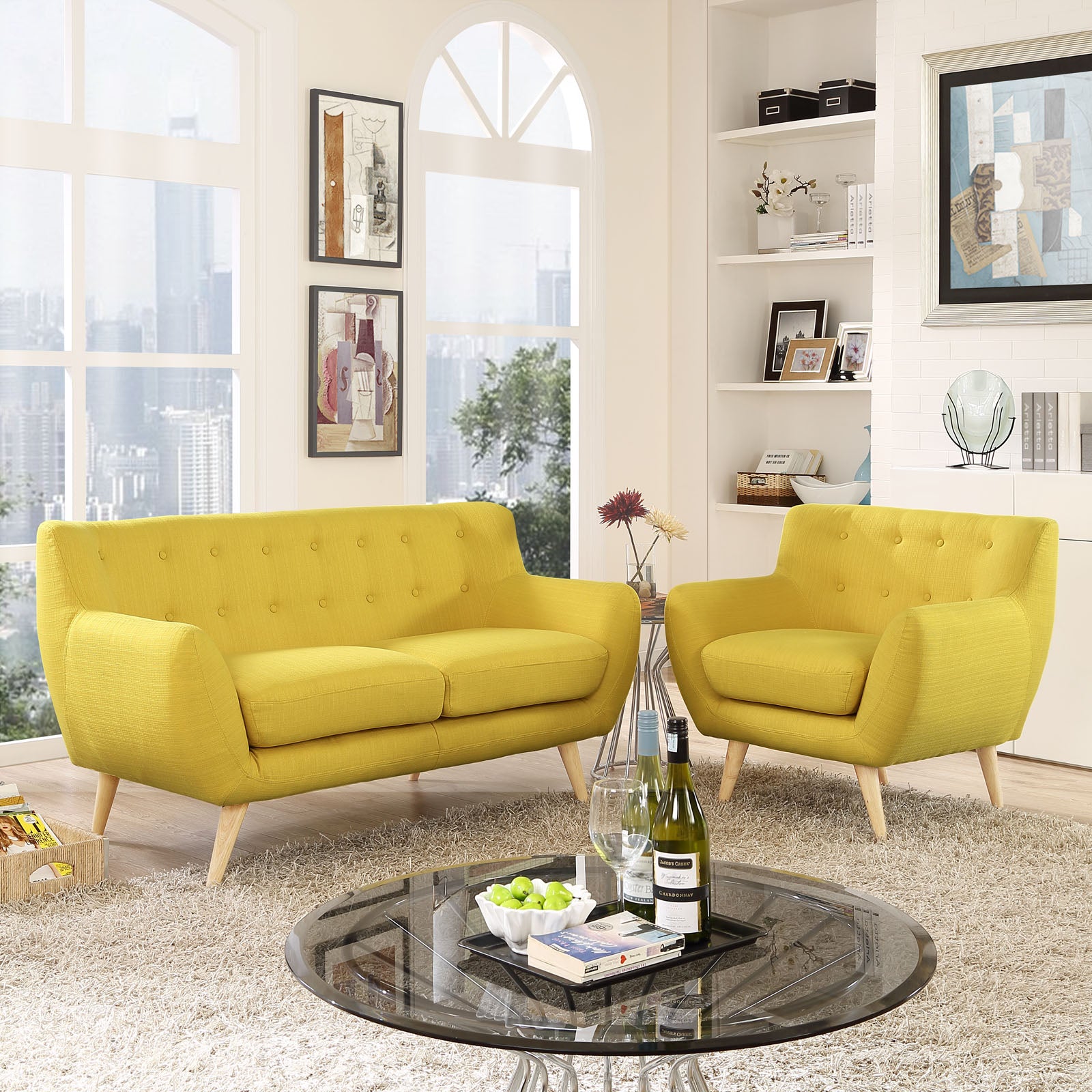 Modway Living Room Sets - Remark 2 Piece 32.5 " H Living Room Set Sunny
