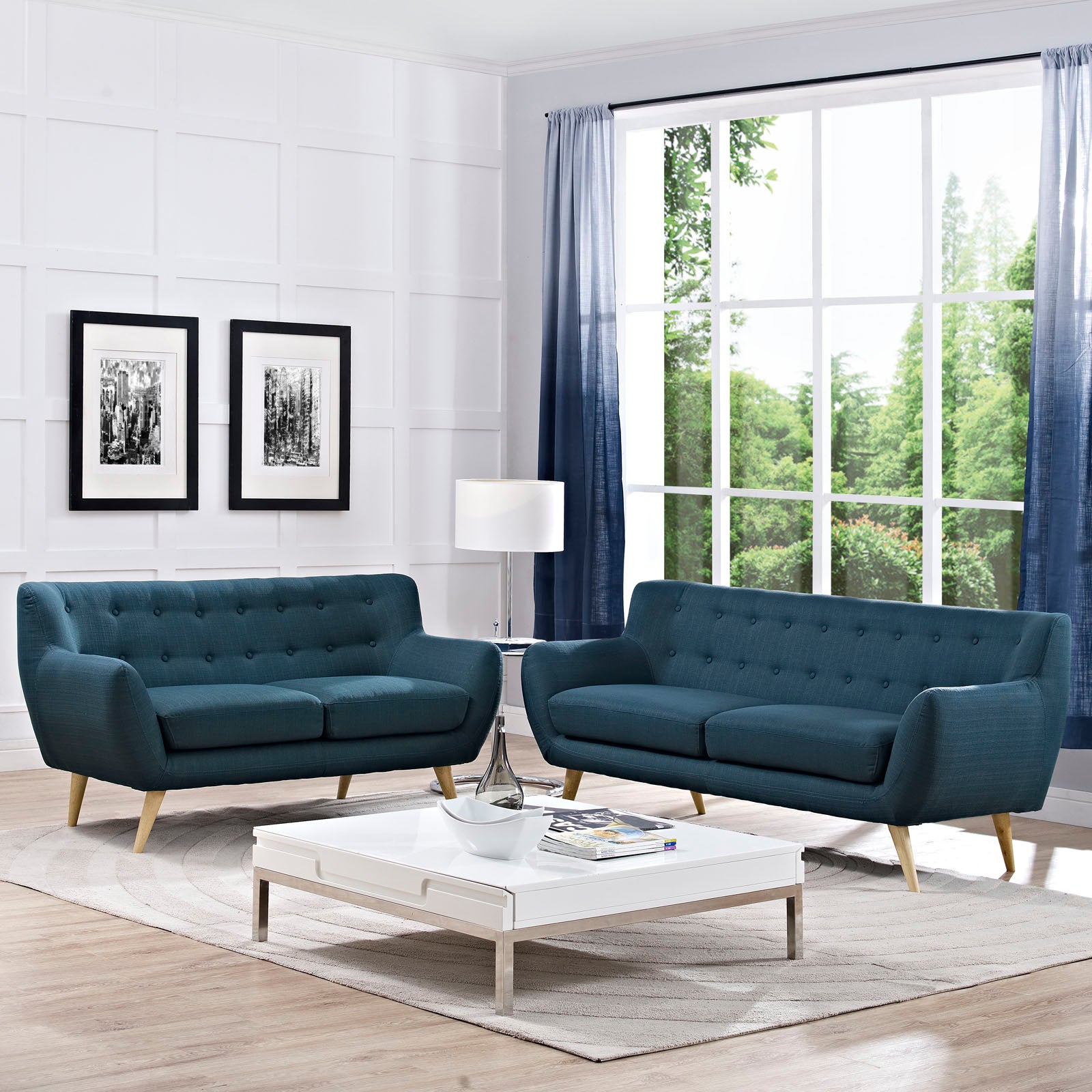 Modway Living Room Sets - Remark 2 Piece Living Room Set Azure