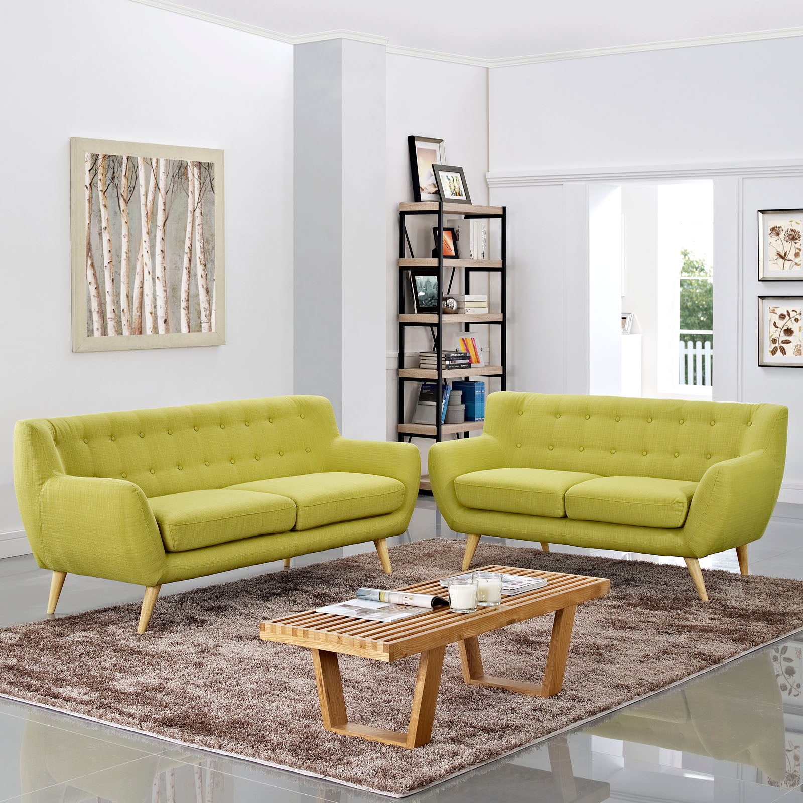 Modway Living Room Sets - Remark 2 Piece Living Room Set Wheat