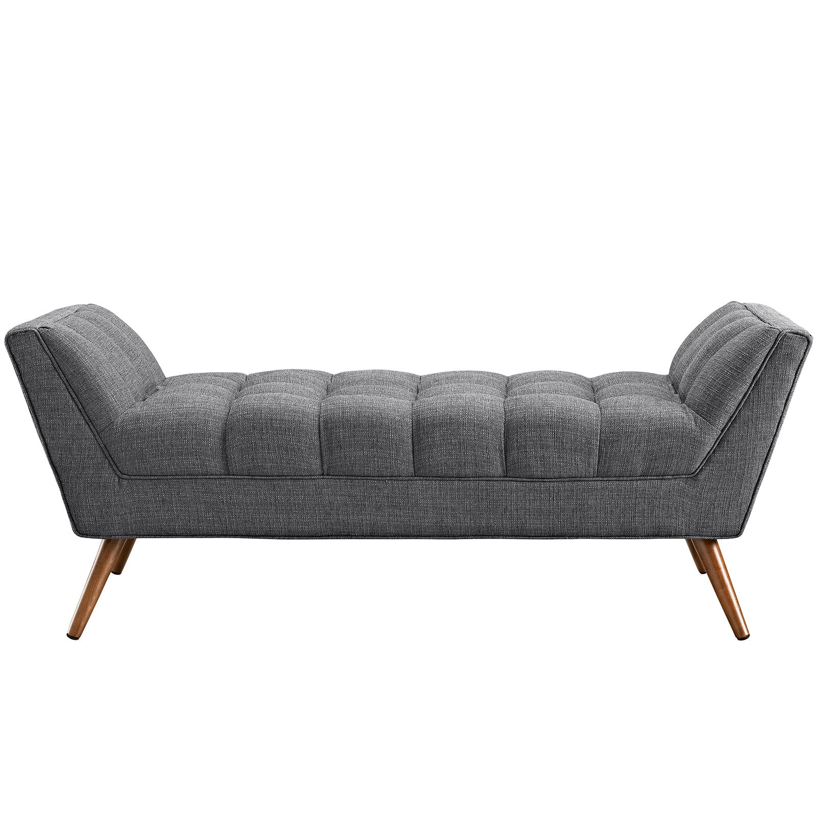 Modway Benches - Response Medium Upholstered Fabric Bench Gray