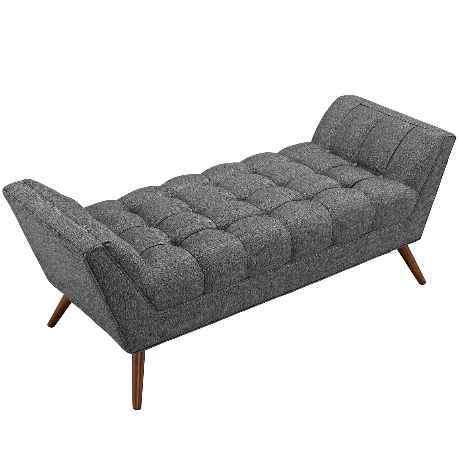 Modway Benches - Response Medium Upholstered Fabric Bench Gray