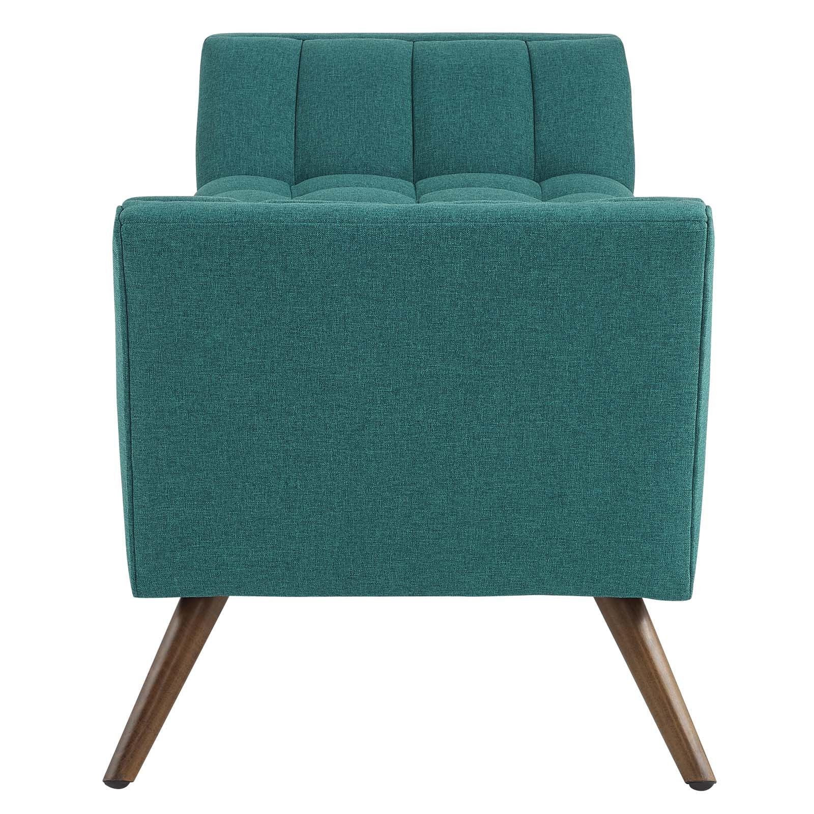 Modway Benches - Response Medium Upholstered Fabric Bench Teal