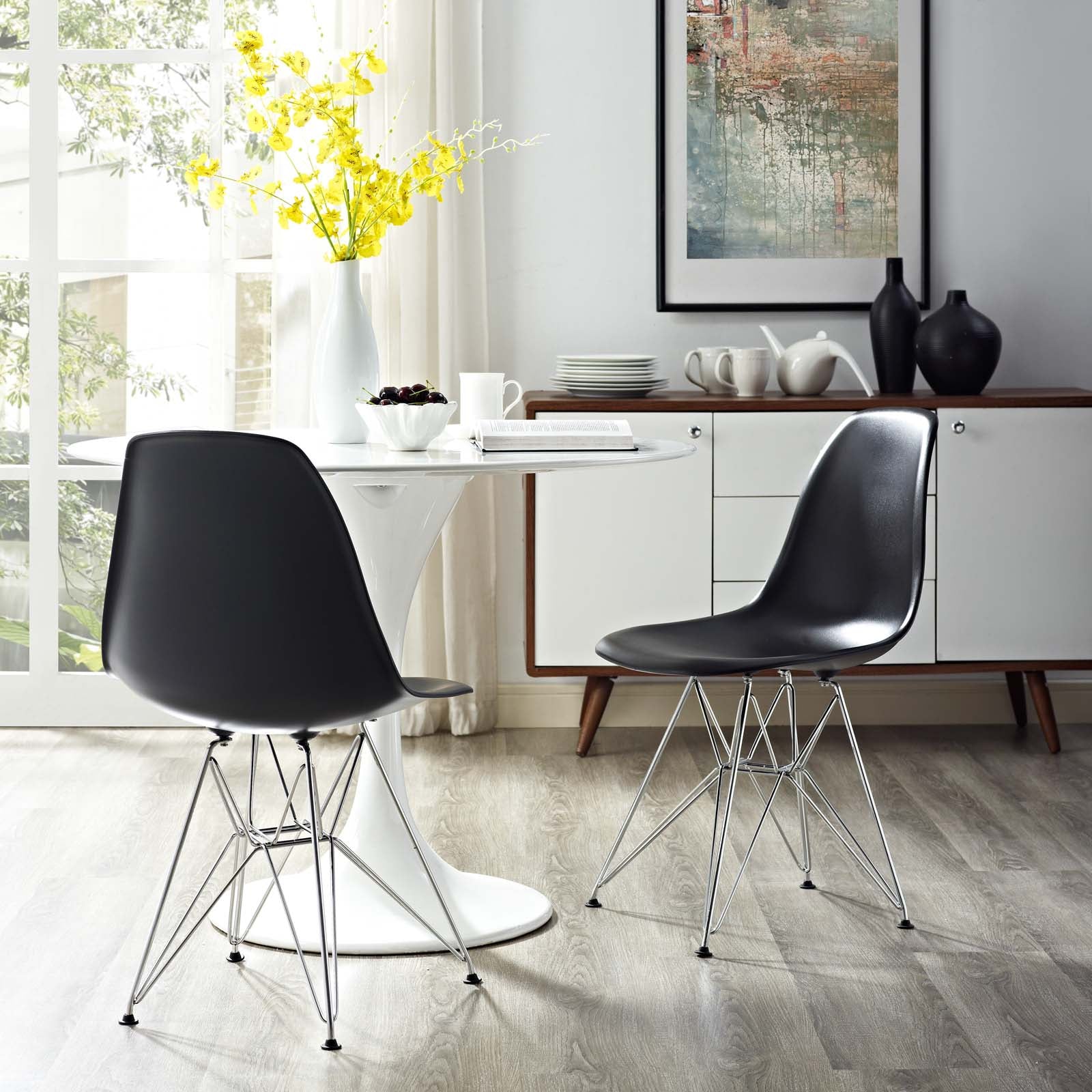 Modway Dining Chairs - Paris Dining Side Chair Black