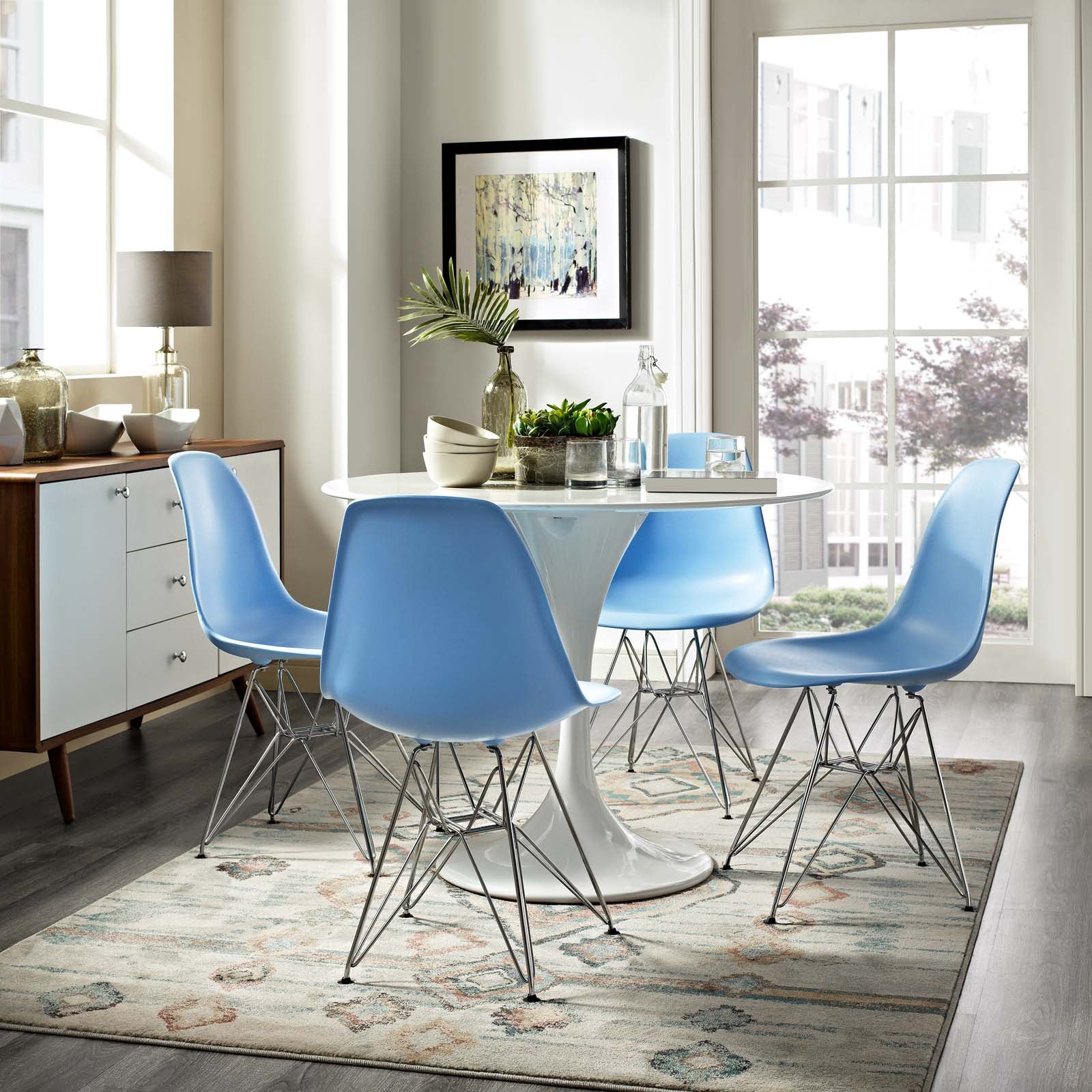 Modway Dining Chairs - Paris Dining Side Chair Blue