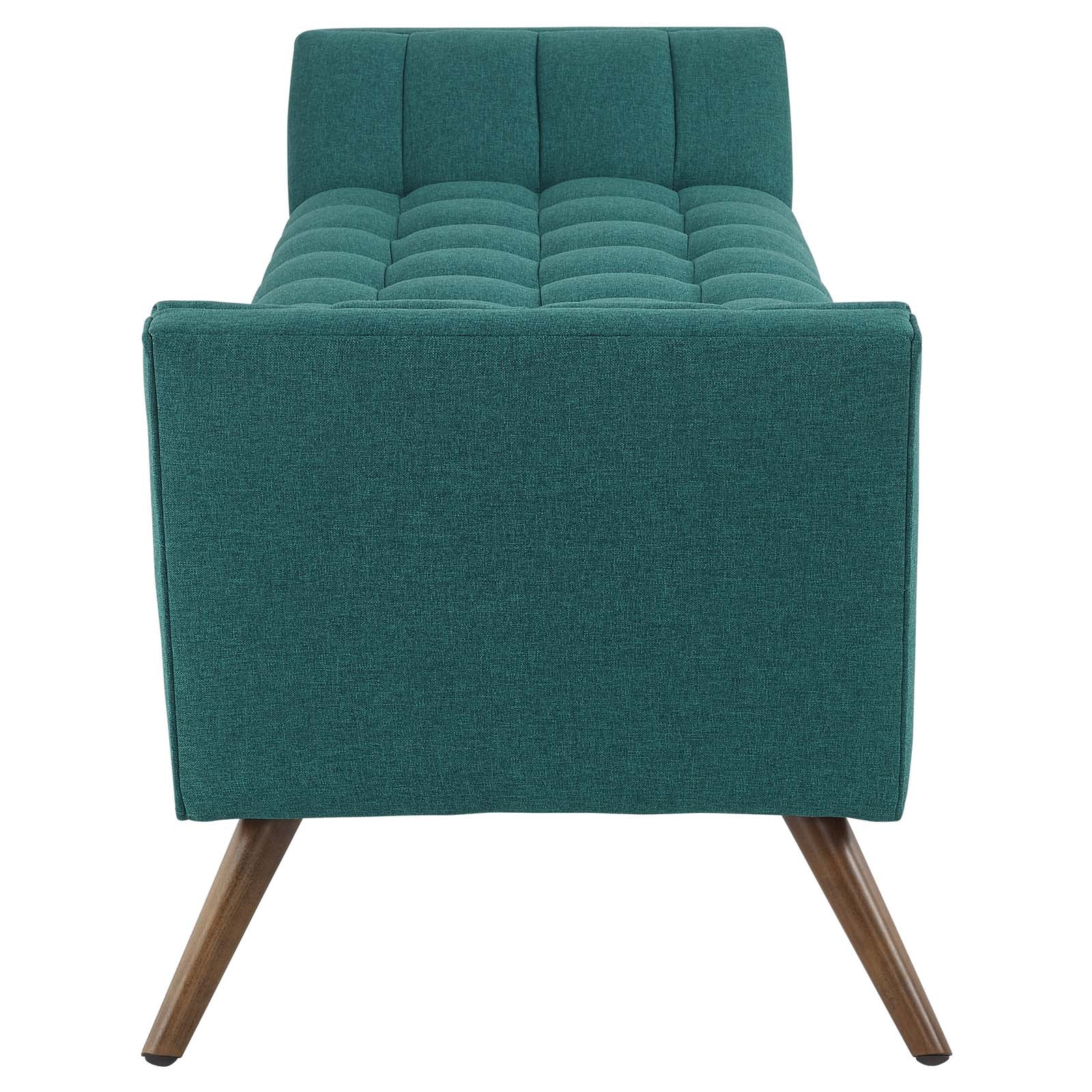 Modway Benches - Response Upholstered Fabric Bench Teal