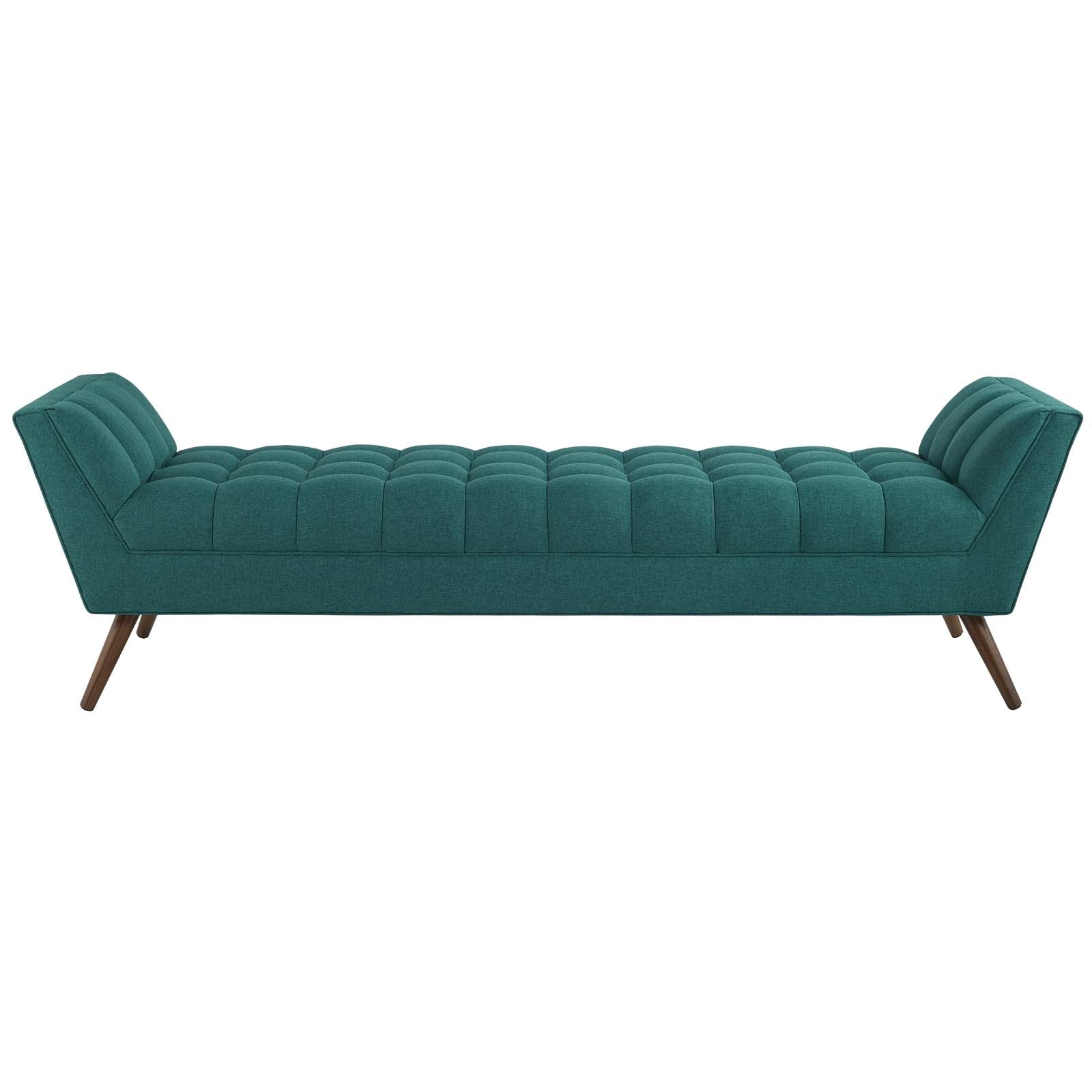 Modway Benches - Response Upholstered Fabric Bench Teal