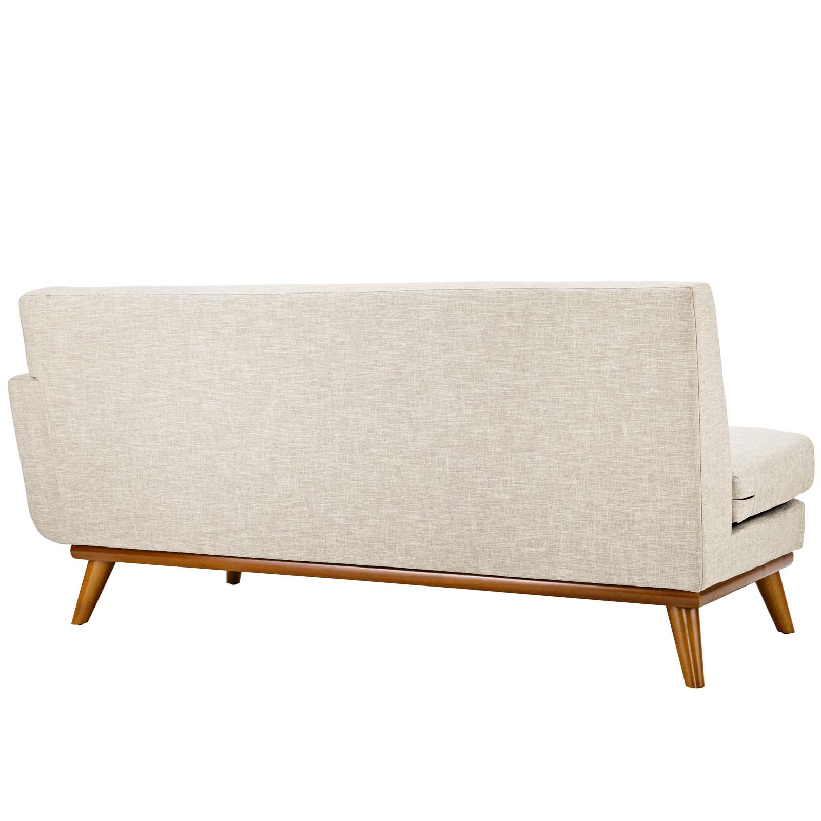 Modway Loveseats - Engage Right-Arm Upholstered Fabric Loveseat Beige