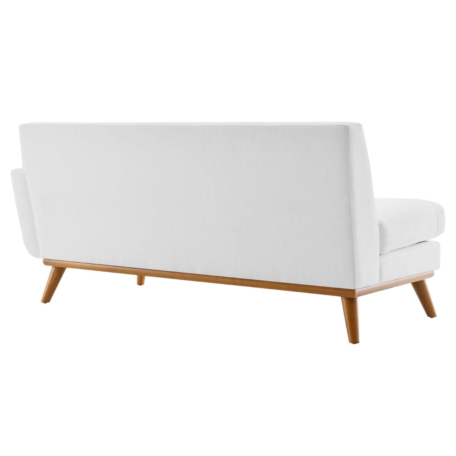 Modway Loveseats - Engage Right-Arm Upholstered Fabric Loveseat White