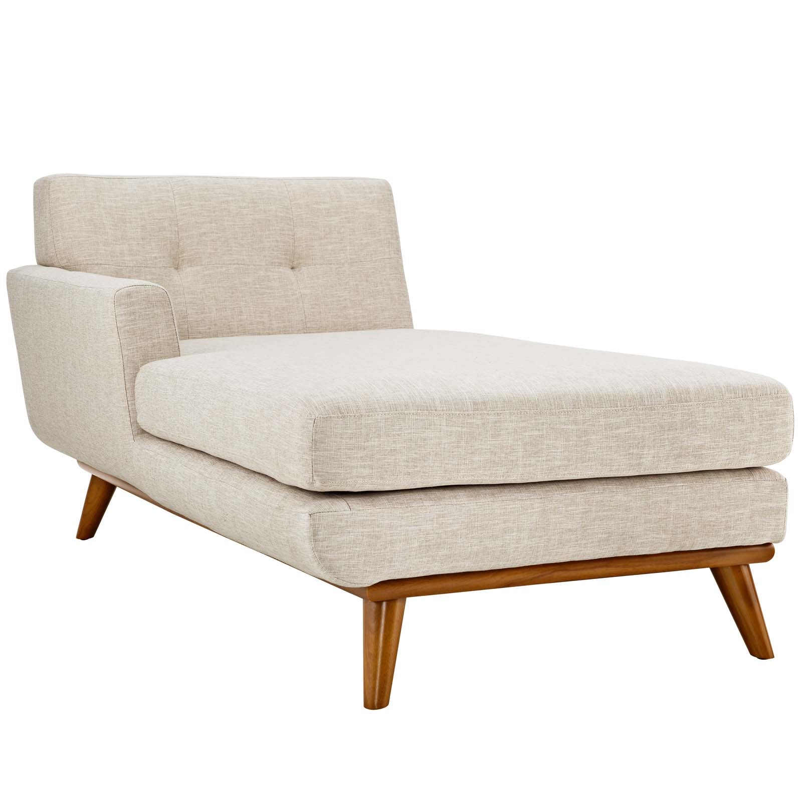 Modway Sleepers & Futons - Engage Left-Facing Upholstered Fabric Chaise Beige