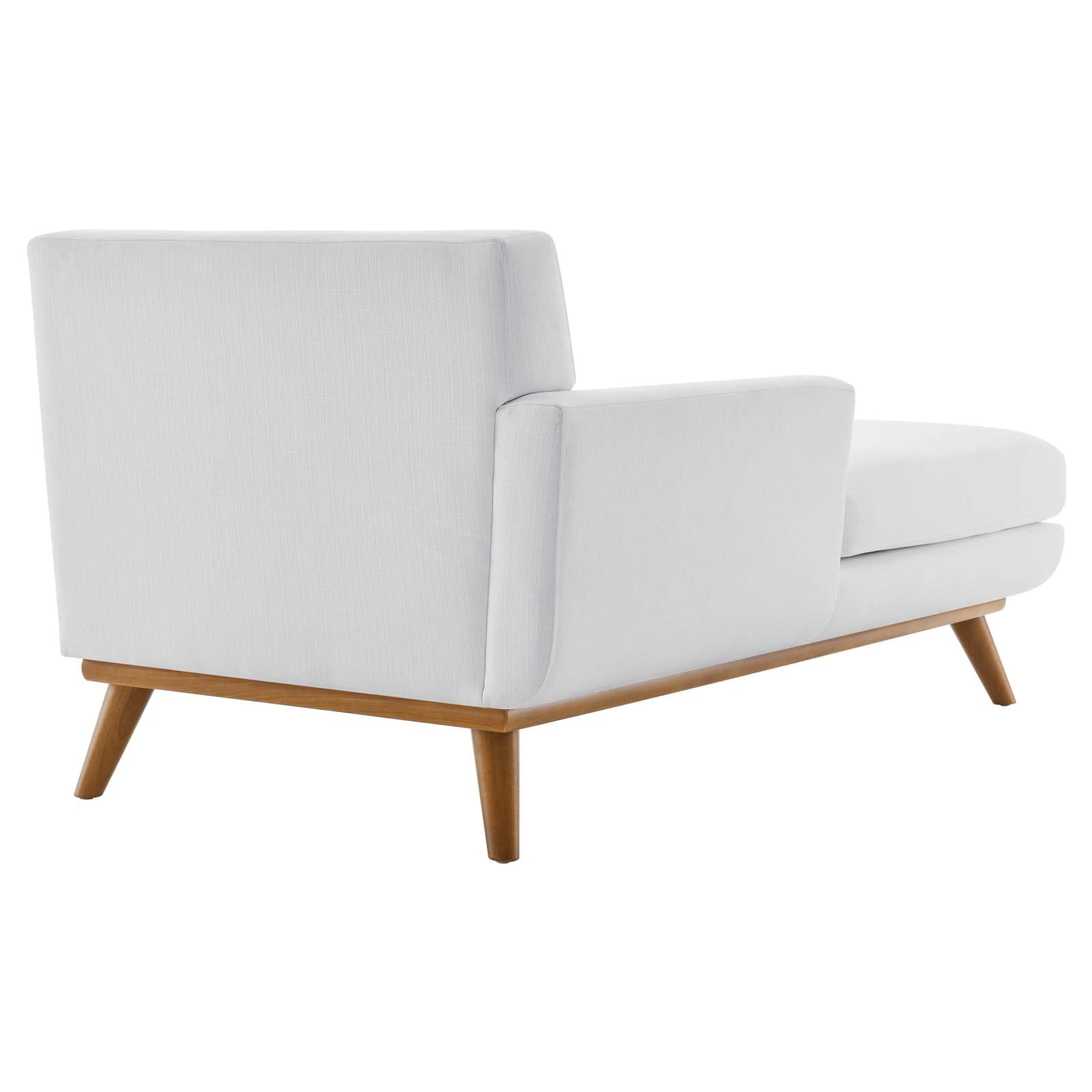 Modway Accent Chairs - Engage Left-Facing Upholstered Fabric Chaise White