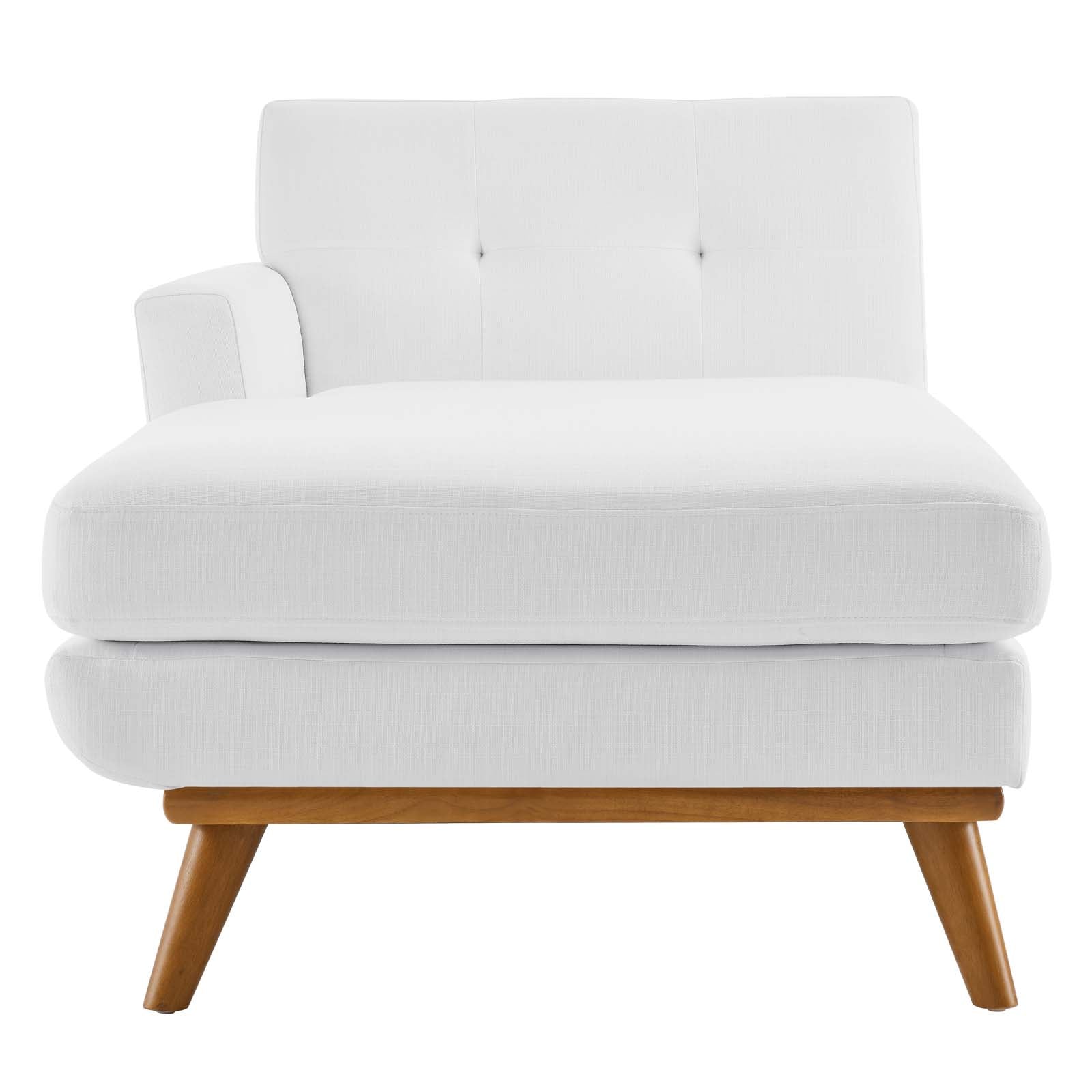Modway Accent Chairs - Engage Left-Facing Upholstered Fabric Chaise White