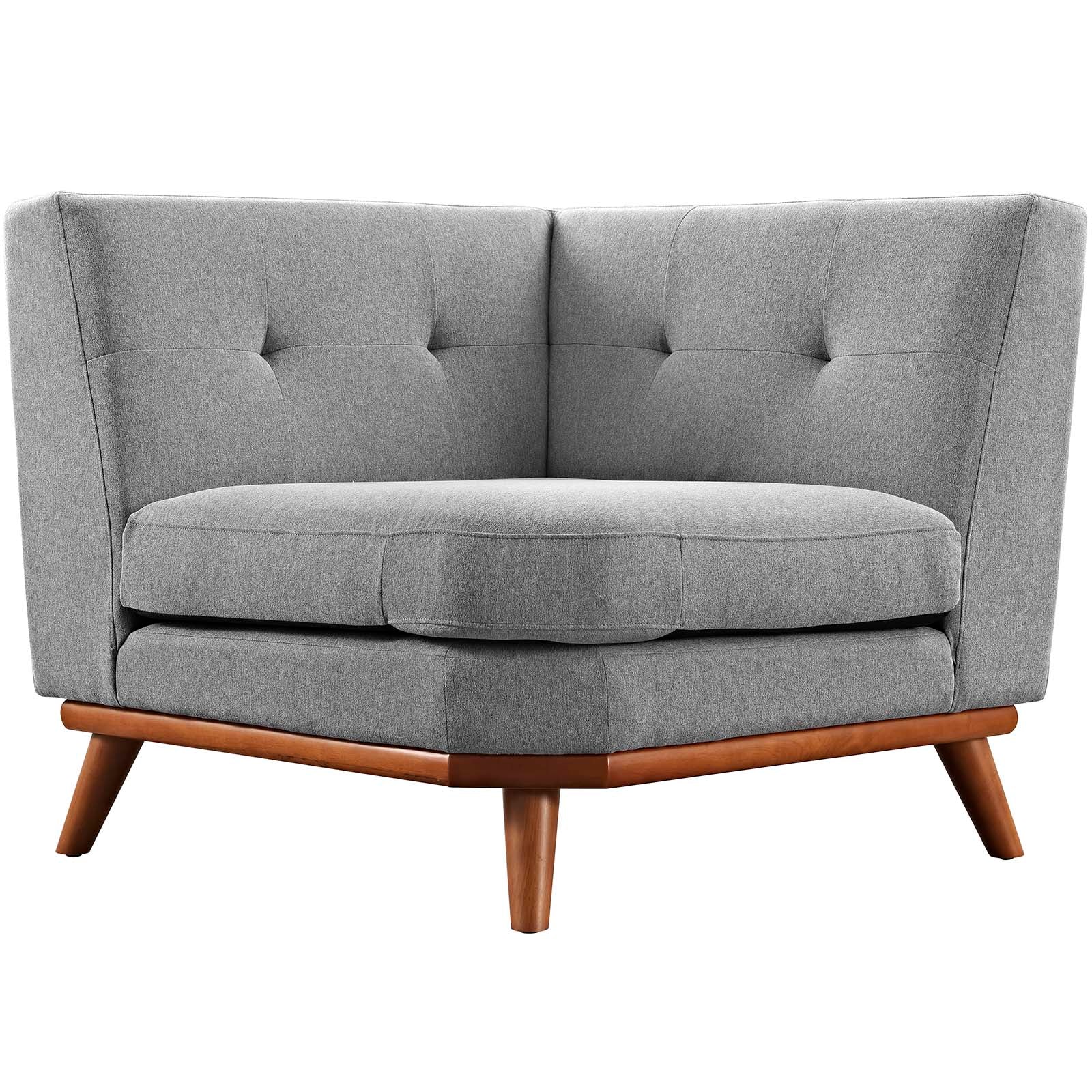 Modway Accent Chairs - Engage Corner Chair Expectation Gray
