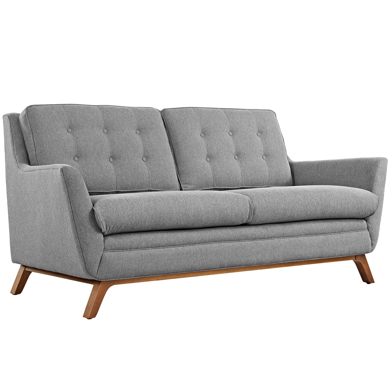 Modway Loveseats - Beguile Upholstered Fabric Loveseat Expectation Gray