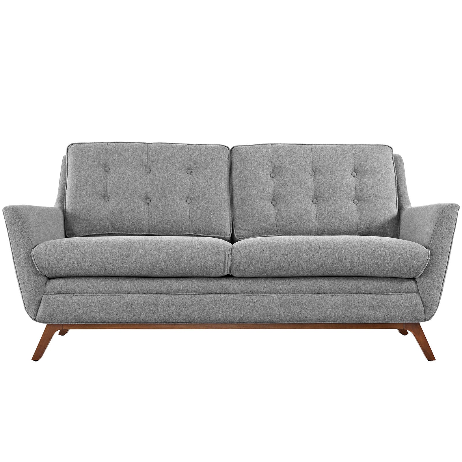 Modway Loveseats - Beguile Upholstered Fabric Loveseat Expectation Gray