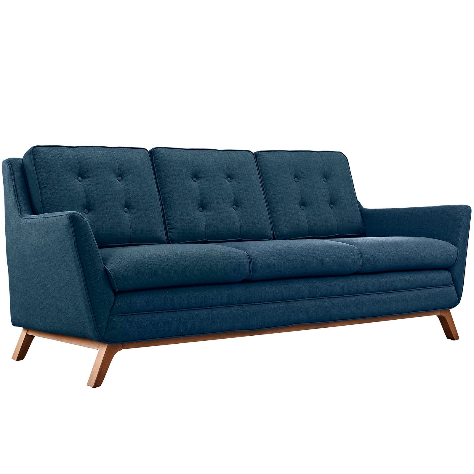 Modway Sofas & Couches - Beguile Upholstered Fabric Sofa Azure