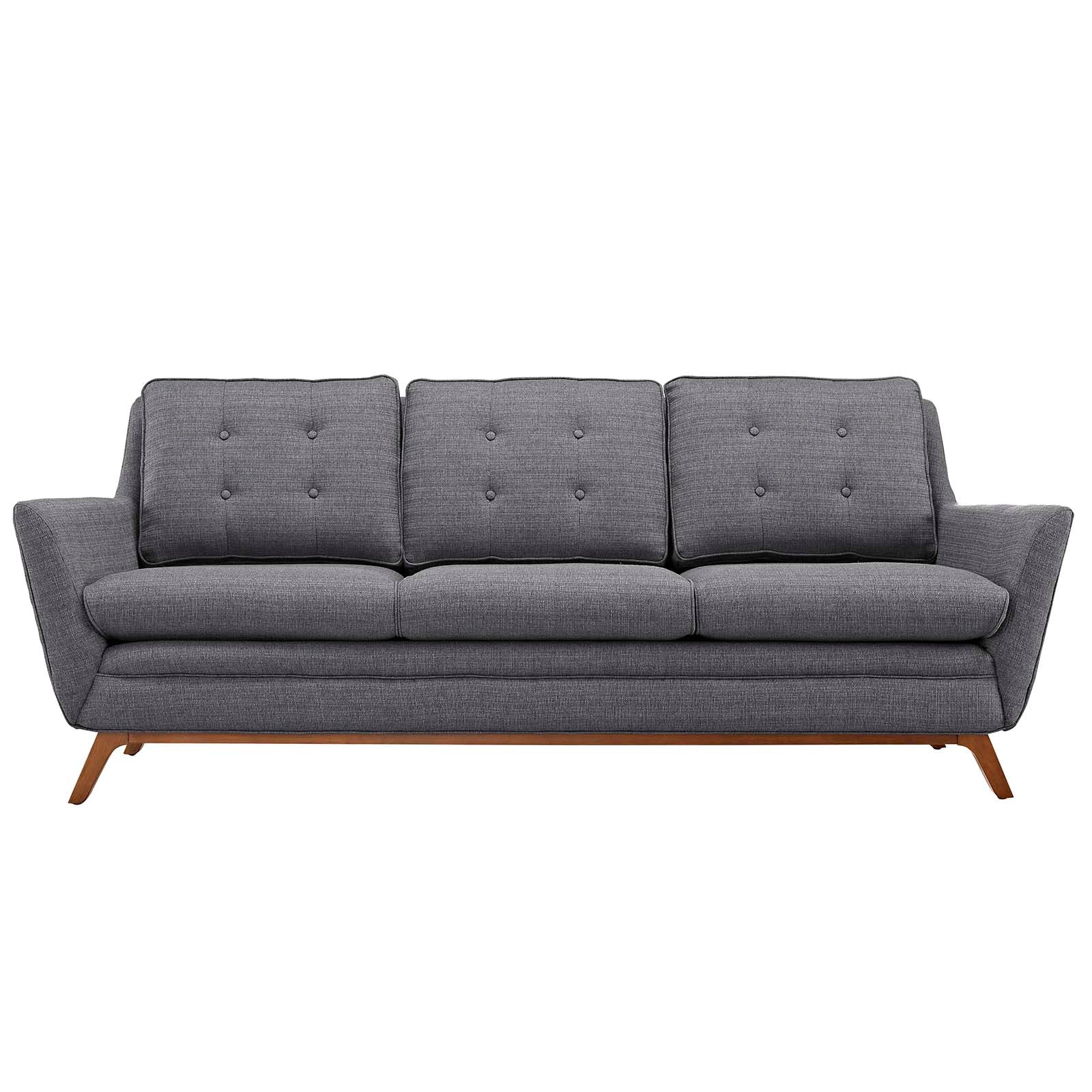 Modway Sofas & Couches - Beguile Upholstered Fabric Sofa Gray