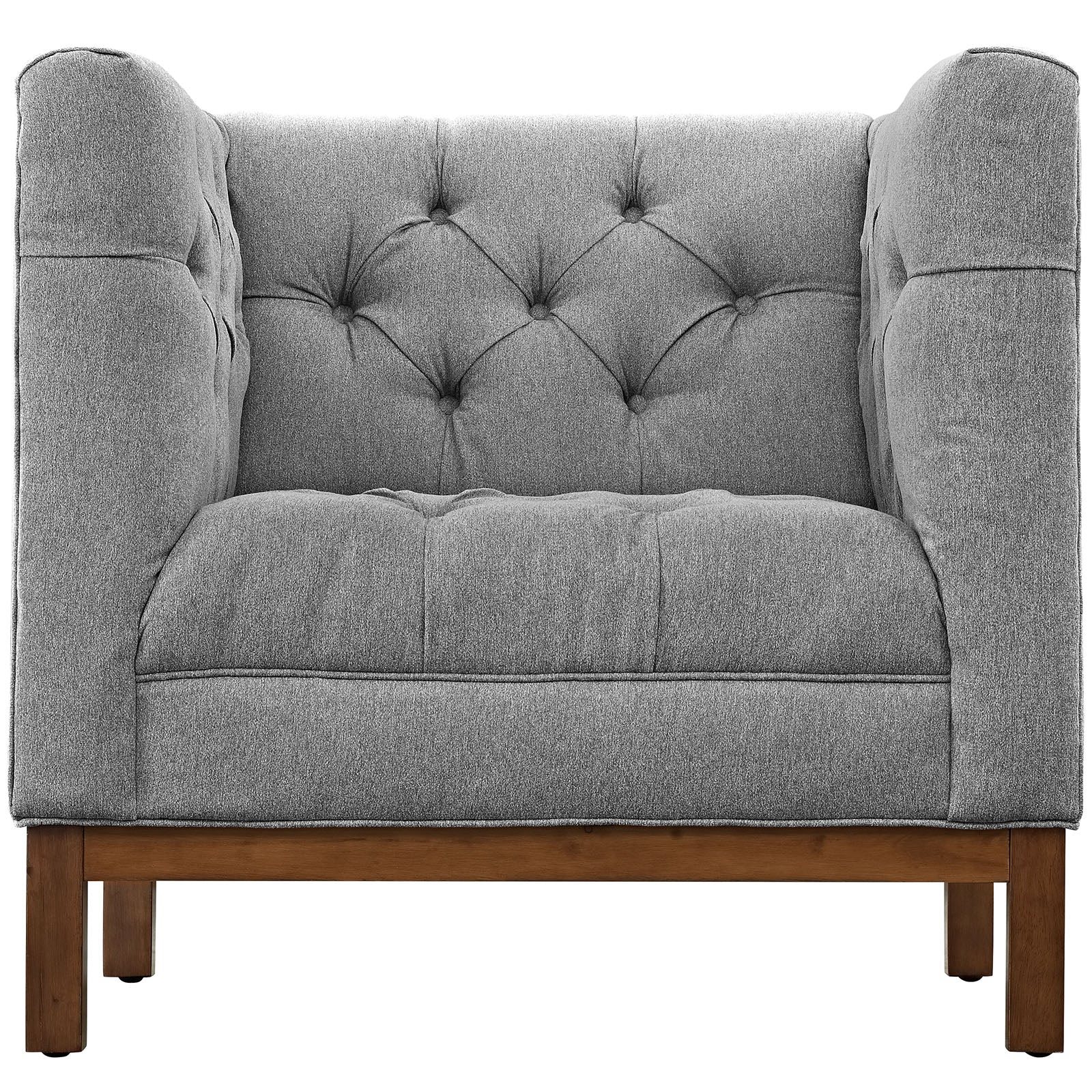 Modway Chairs - Panache Upholstered Fabric Armchair Expectation Gray