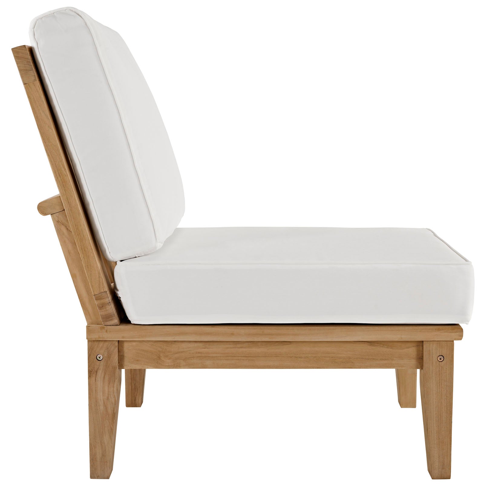 Modway Outdoor Chairs - Marina 2 Piece Outdoor 65"W Patio Teak Set Natural White