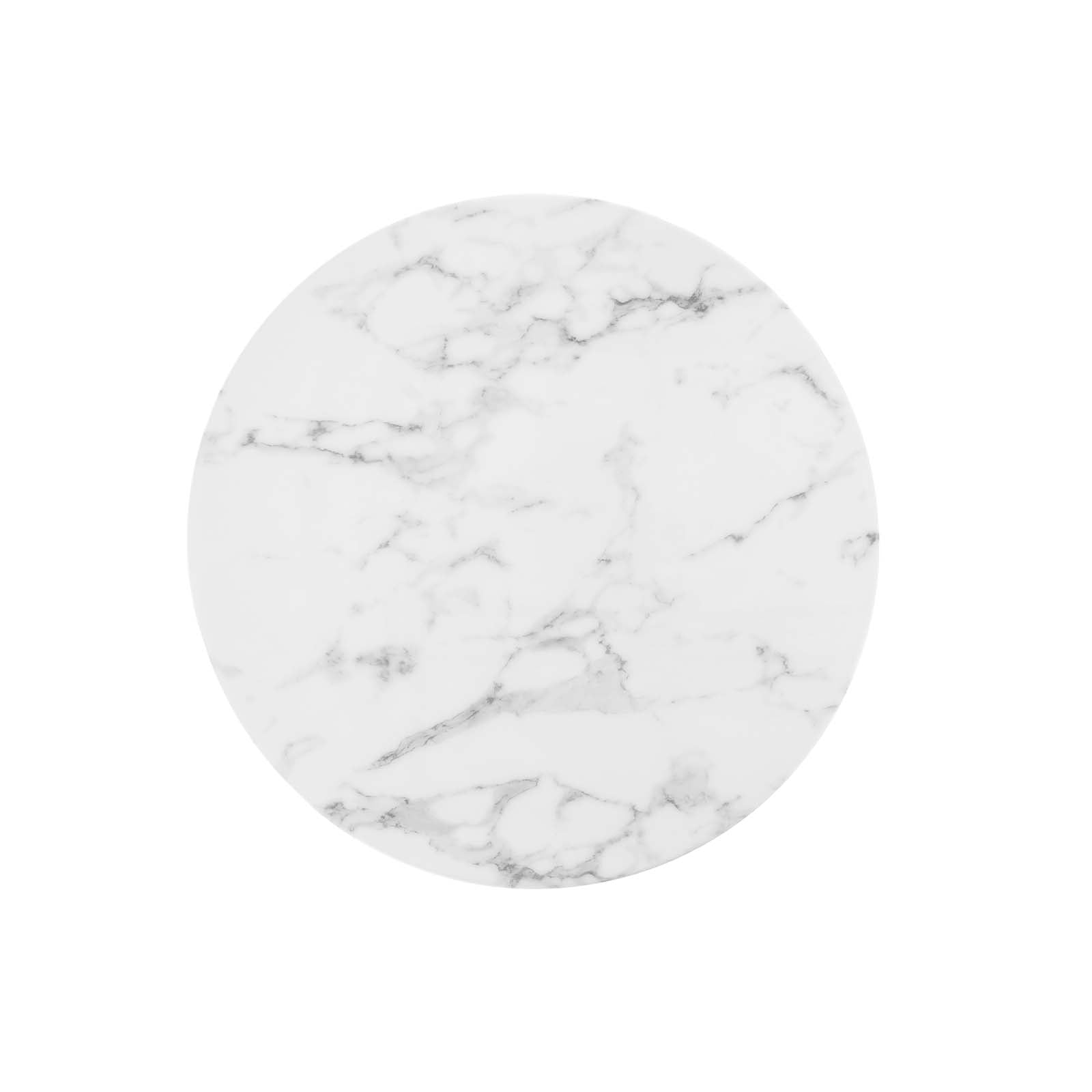 Modway Bar Tables - Lippa 28" Round Artificial Marble Bar Table White