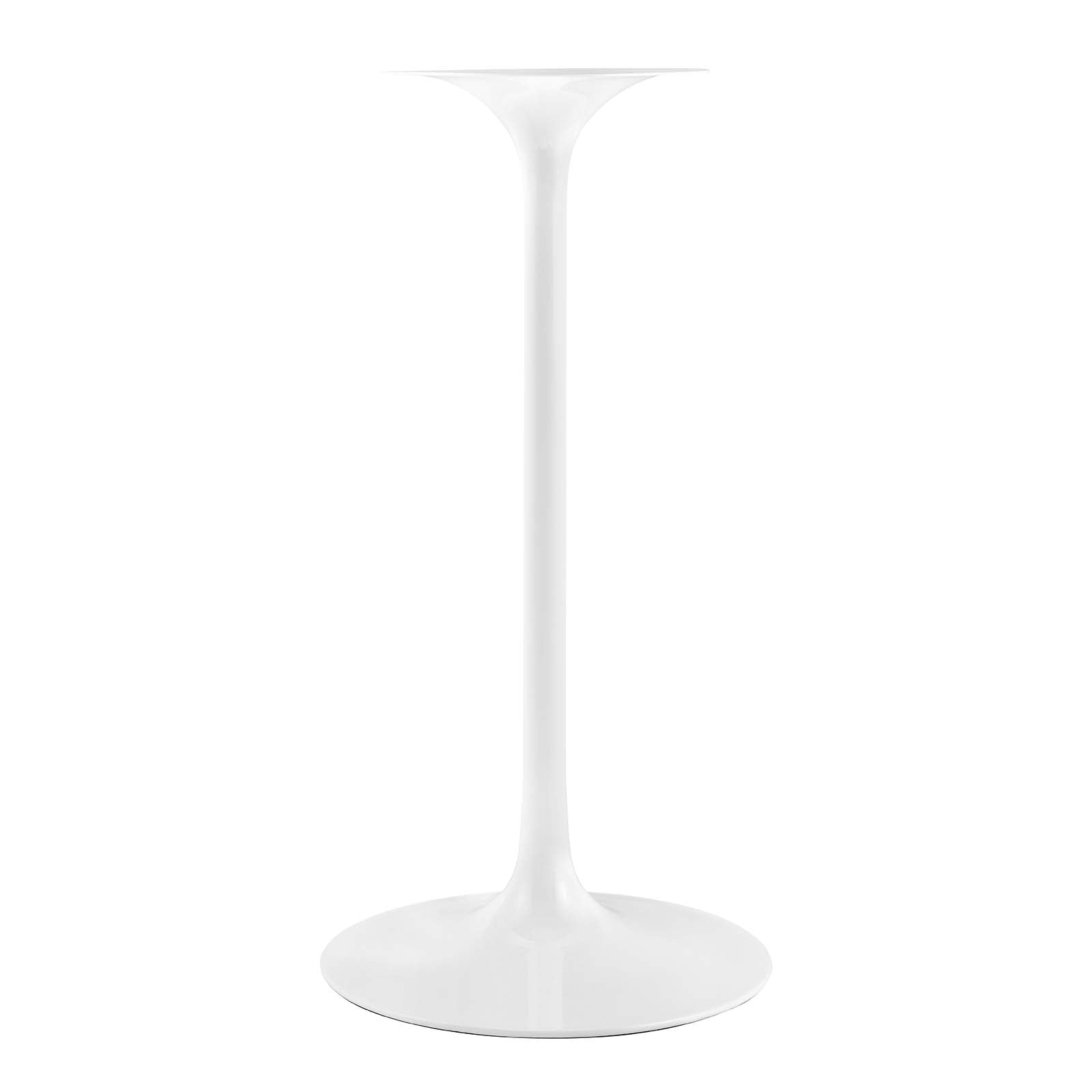 Modway Bar Tables - Lippa 28" Round Artificial Marble Bar Table White