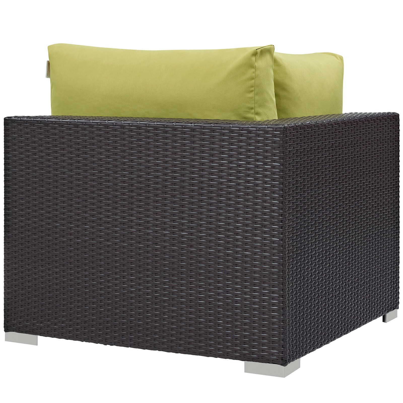 Modway Outdoor Chairs - Convene Outdoor Patio Corner Espresso Peridot