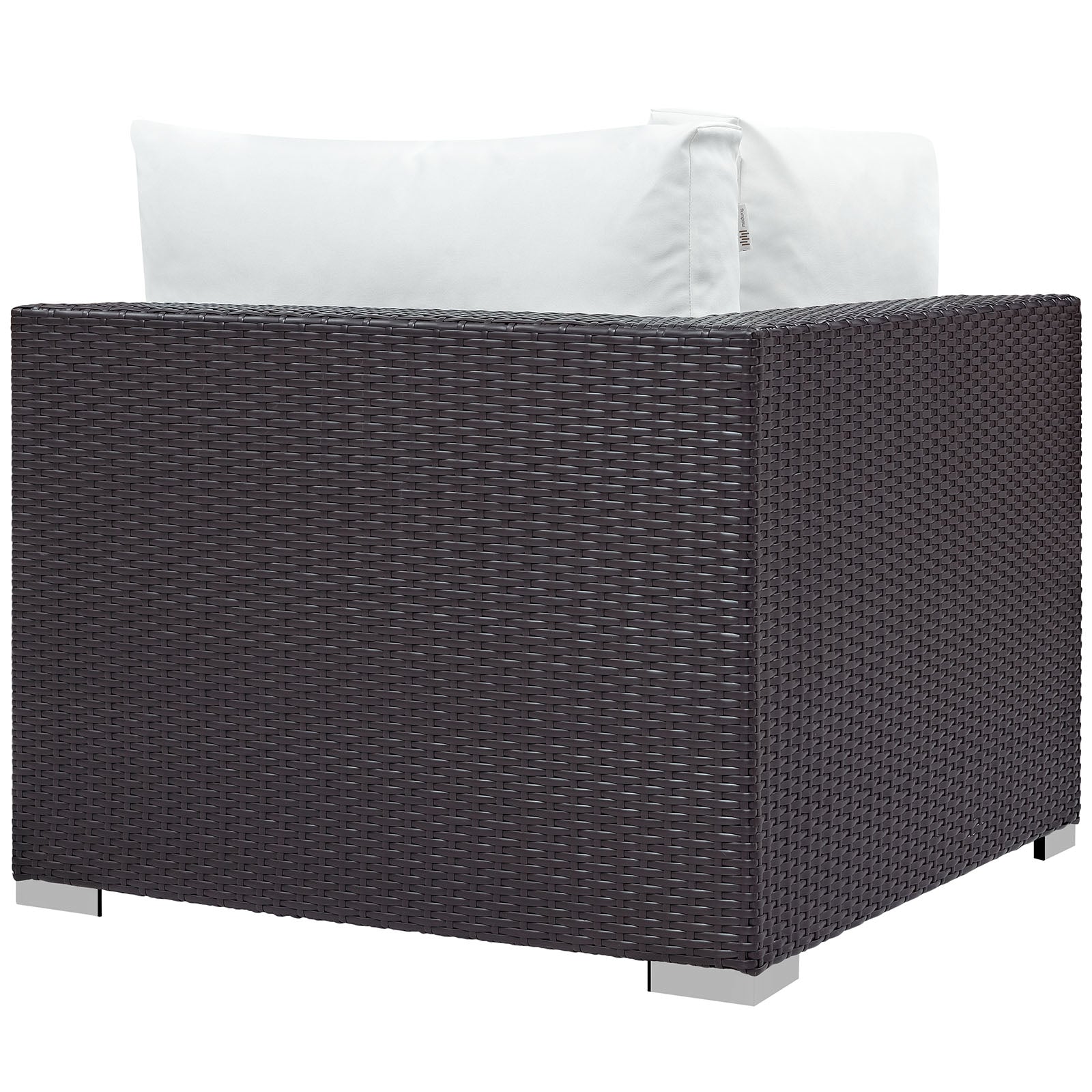Modway Outdoor Chairs - Convene Outdoor Patio Corner Espresso White