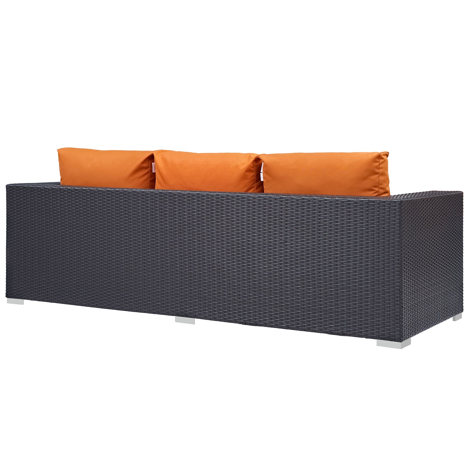 Modway Outdoor Sofas - Convene Outdoor Patio Sofa Espresso Orange