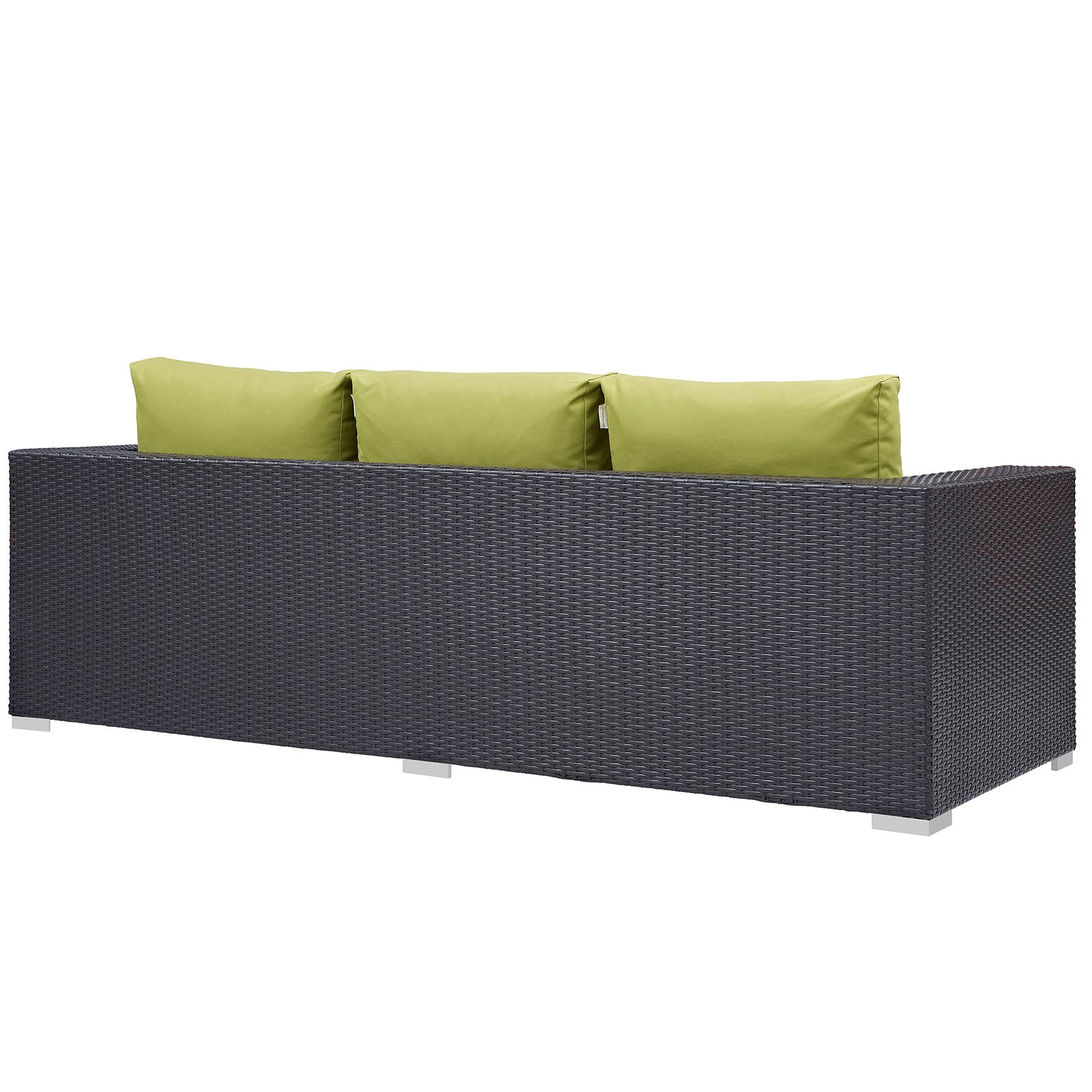 Modway Outdoor Sofas - Convene Outdoor Patio Sofa Espresso Peridot