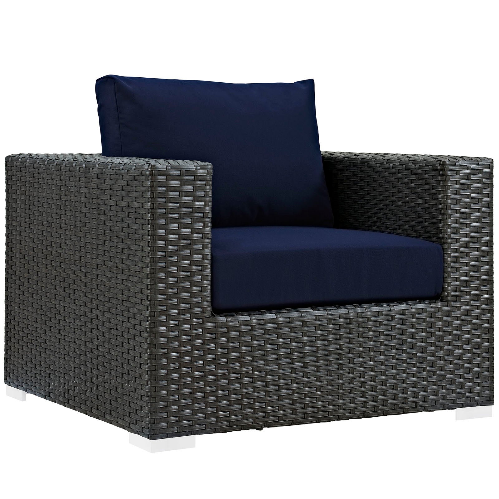 Modway Outdoor Chairs - Sojourn Outdoor Patio Sunbrella Armchair Canvas Navy