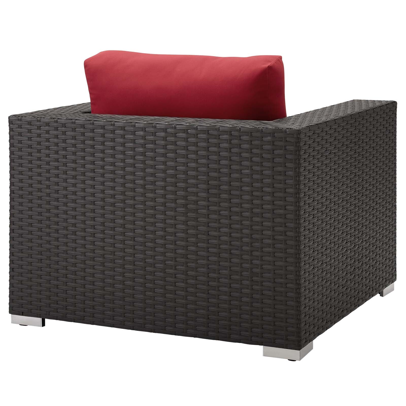Modway Outdoor Chairs - Sojourn Outdoor Patio Sunbrella Armchair Canvas Red