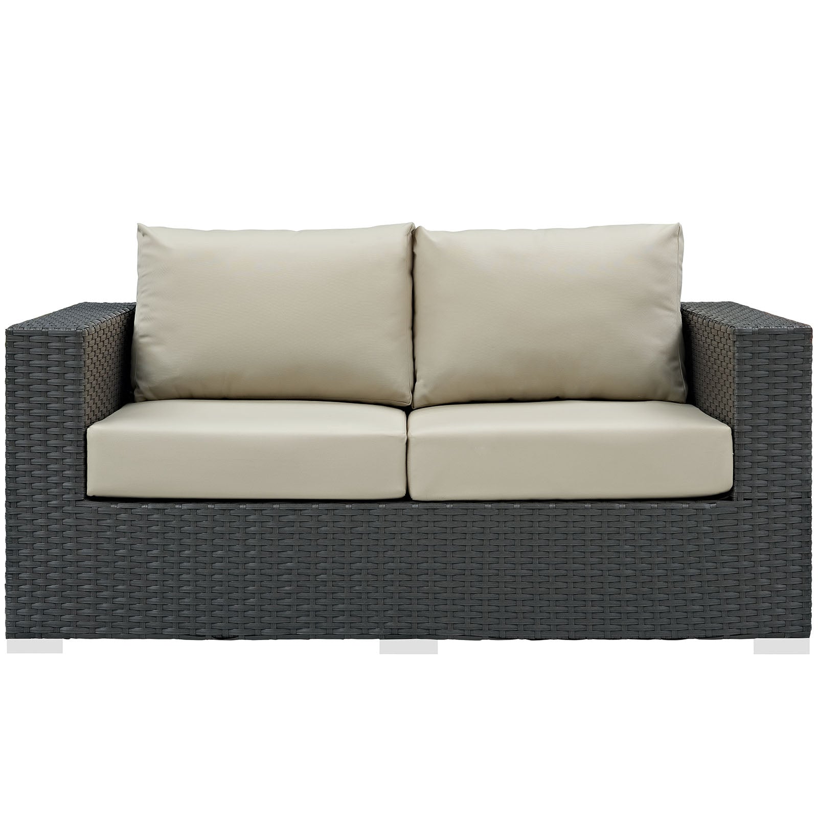 Modway Outdoor Sofas - Sojourn Outdoor Patio Sunbrella Loveseat Canvas Antique Beige