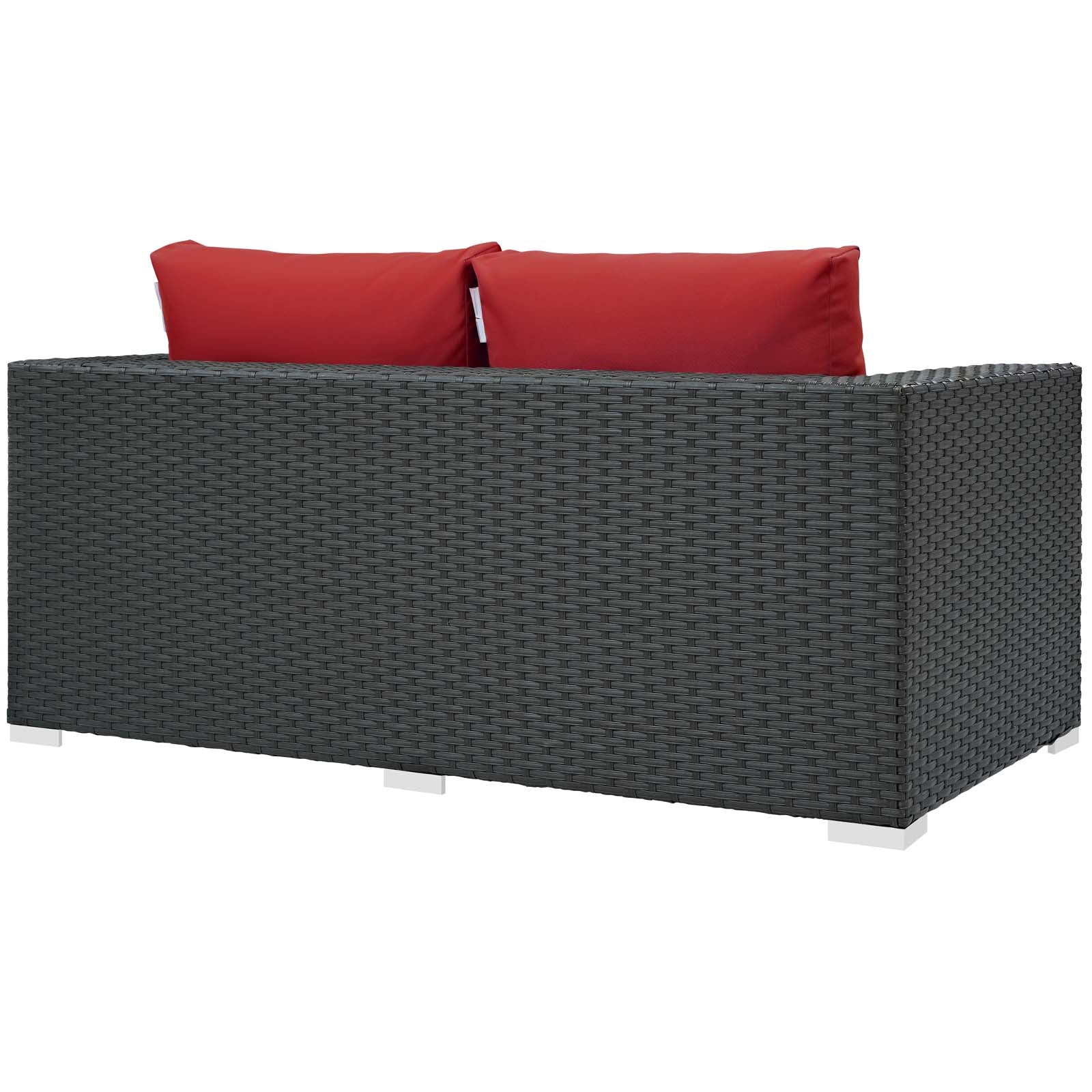 Modway Outdoor Sofas - Sojourn Outdoor Patio Sunbrella Loveseat Canvas Red