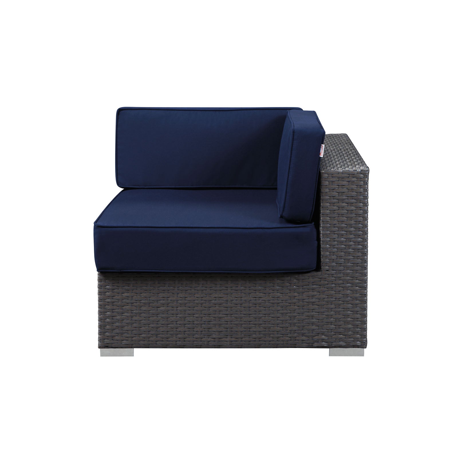 Modway Outdoor Chairs - Sojourn Outdoor Corner Sofa Canvas Navy