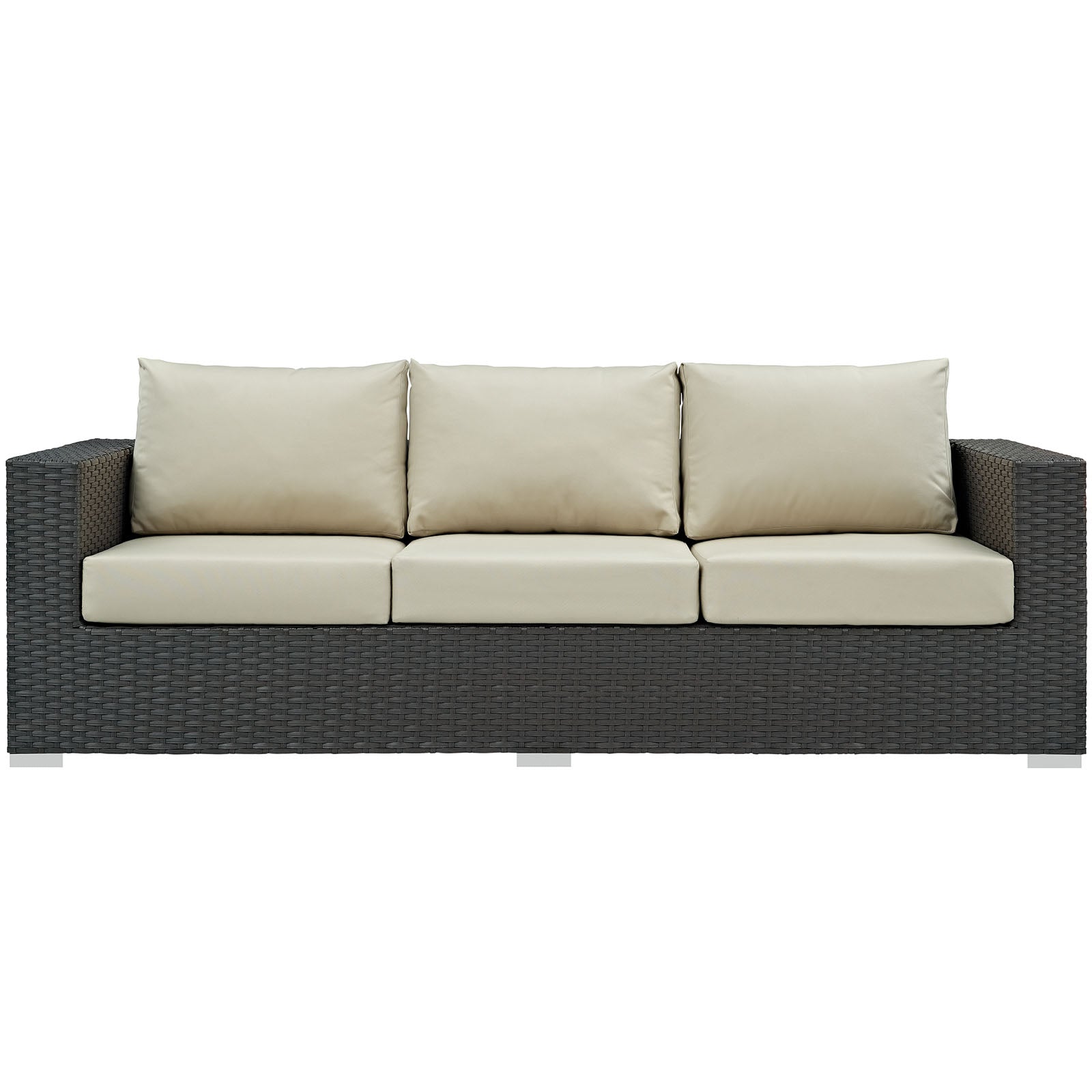 Modway Outdoor Sofas - Sojourn Outdoor Patio Sunbrella Sofa Canvas Antique Beige